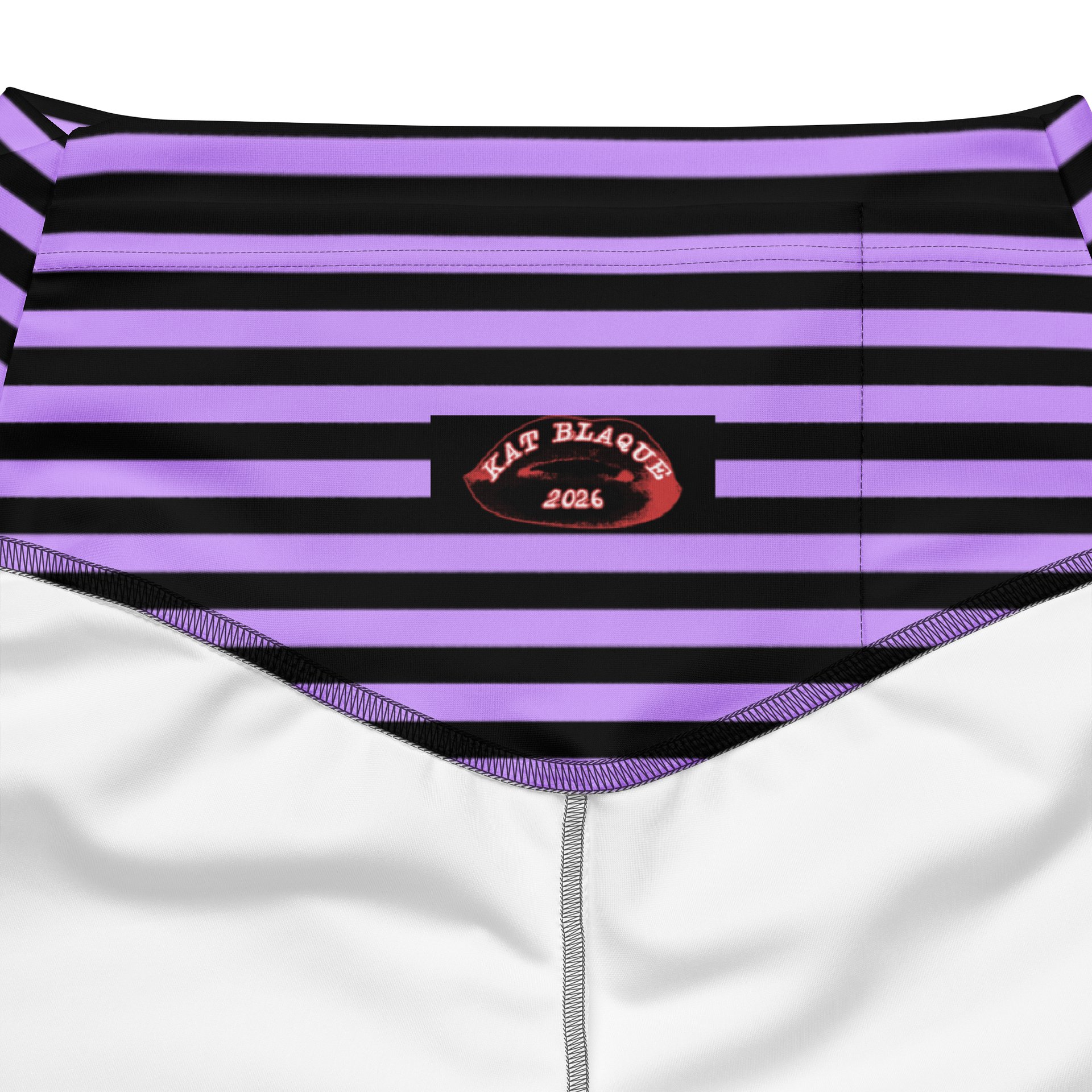 Purple and Blaque Stripped Kat Skull Flares product image (6)