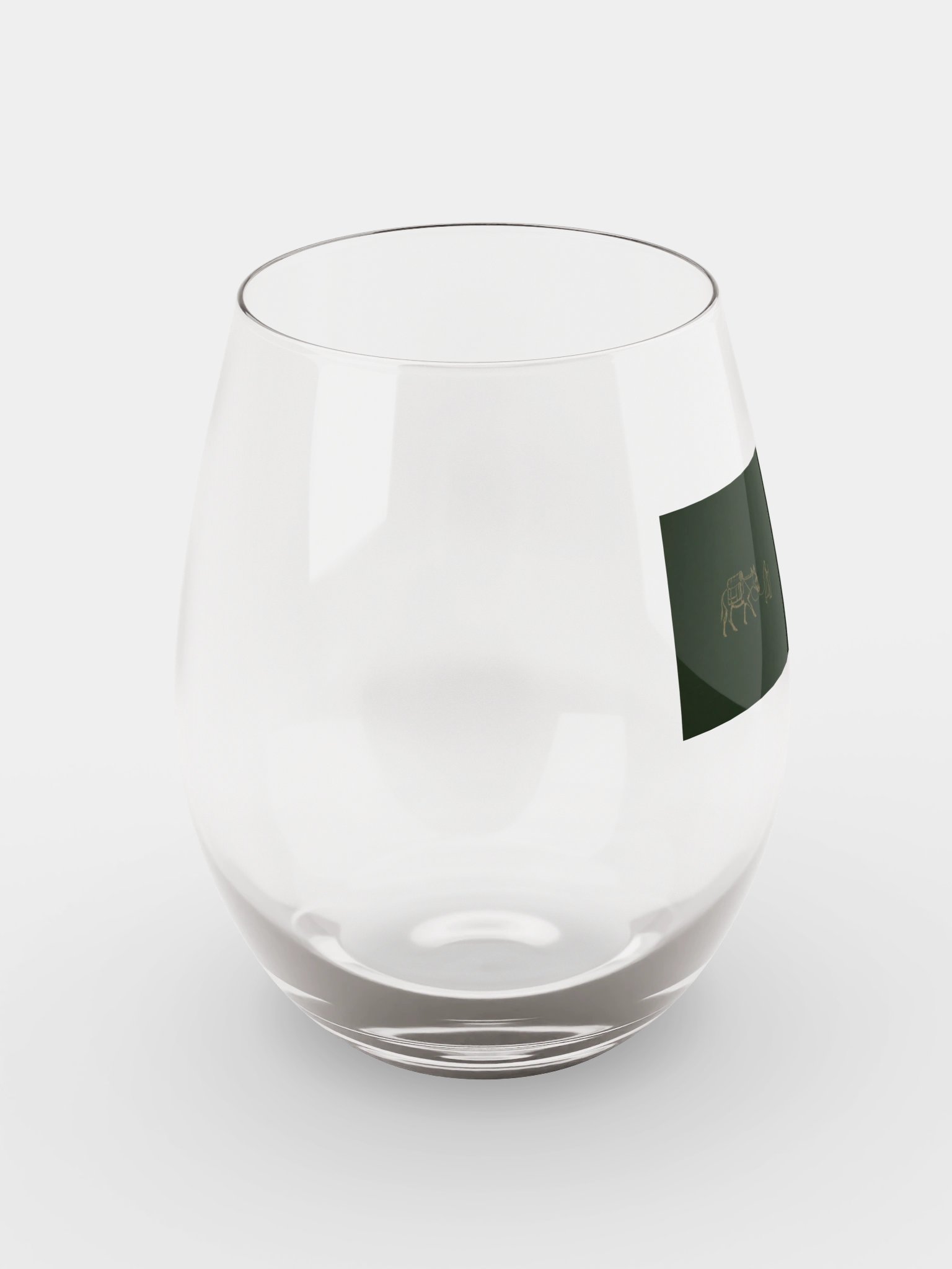 Donkey Pack Line Art Stemless Wine Glass product image (7)