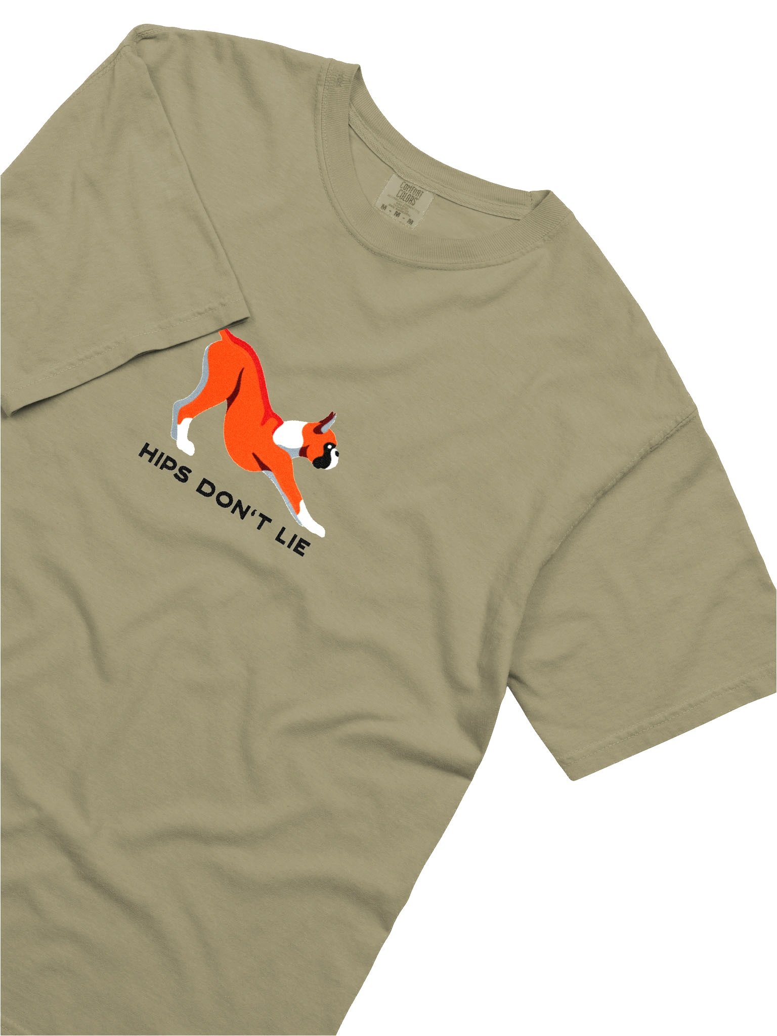 Hips Don't Lie T-Shirt(Embroidered) of a Boxer(Red, Cropped Ears) product image (8)