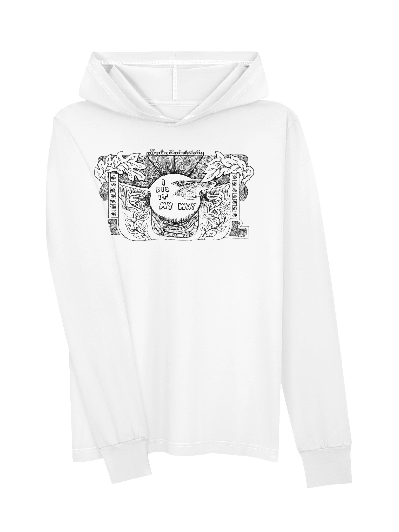 06JL3037 I Did It My Way Hooded Long Sleeve tee by Litchfield Studio product image (3)