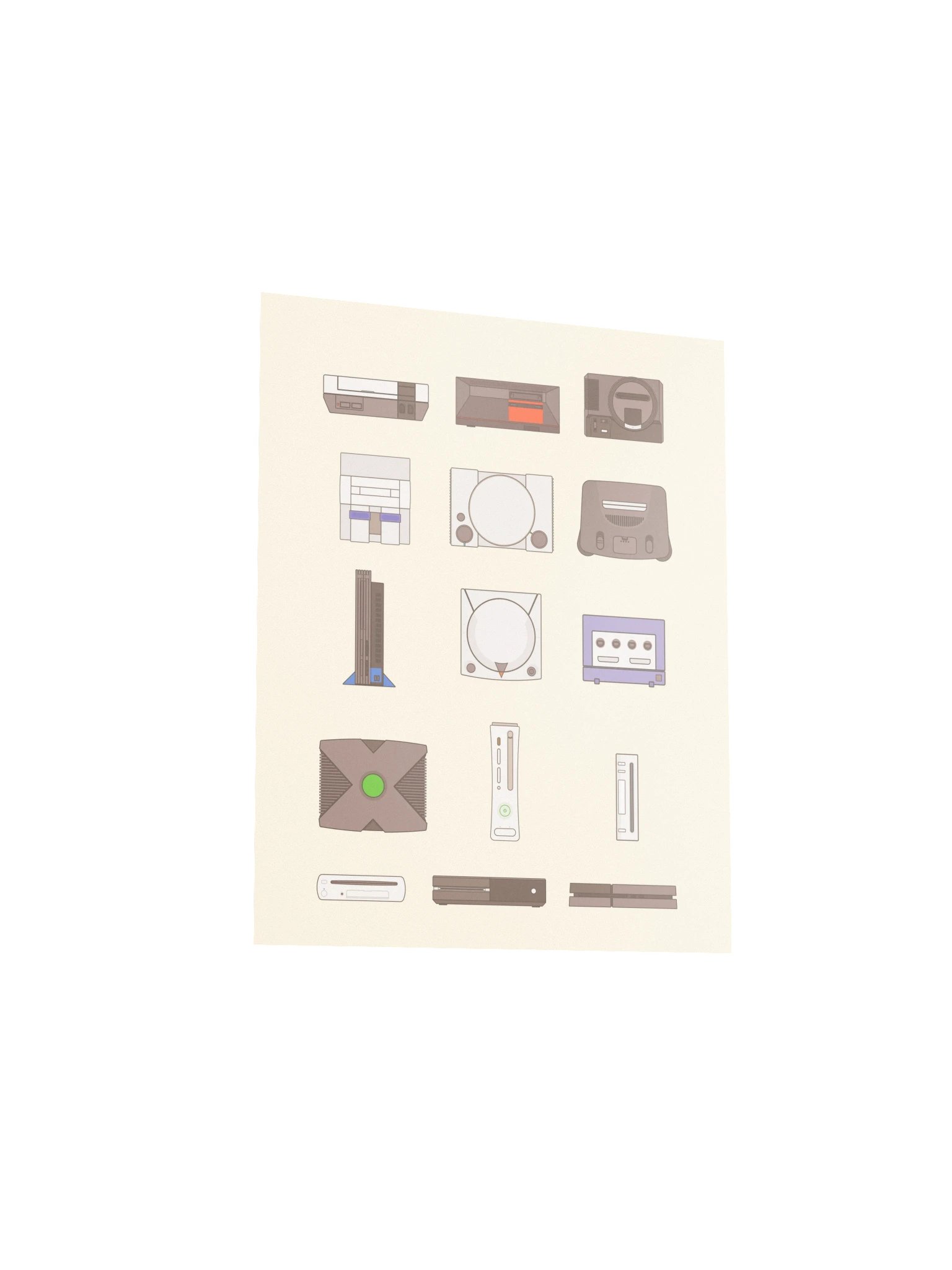Retro Consoles (Beige) product image (3)