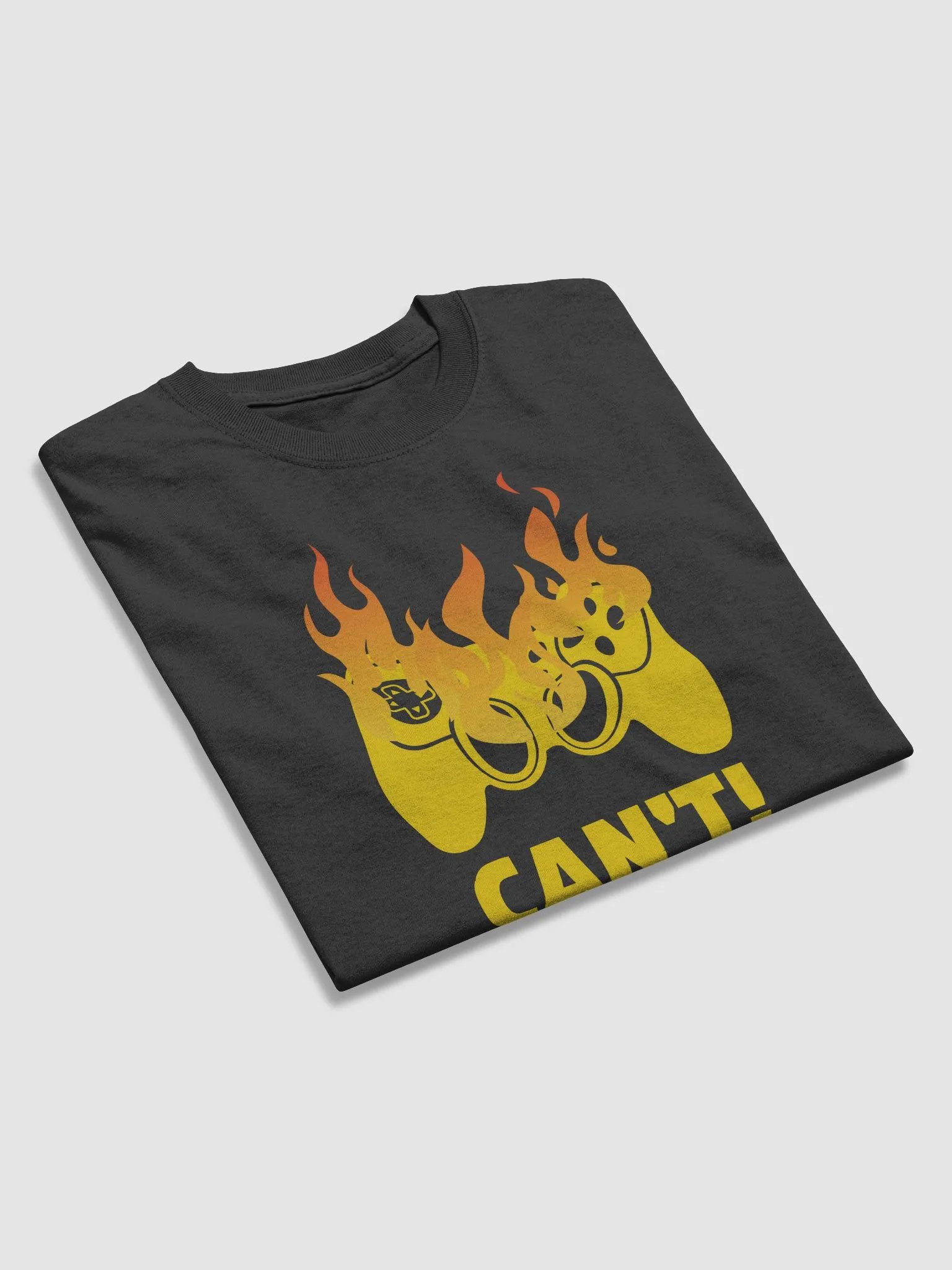"Can't! Pause! Game!" Game Controller in Flames Funny Gamer T-Shirt product image (7)