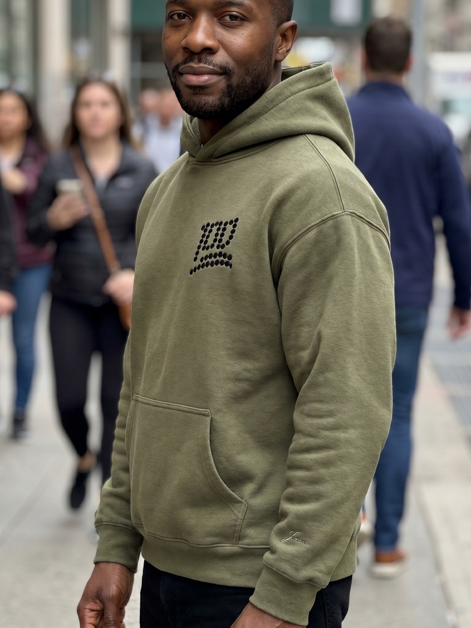 100Visions Original Half-Dollar Embroidered Premium Oversized Hoodie product image (1)
