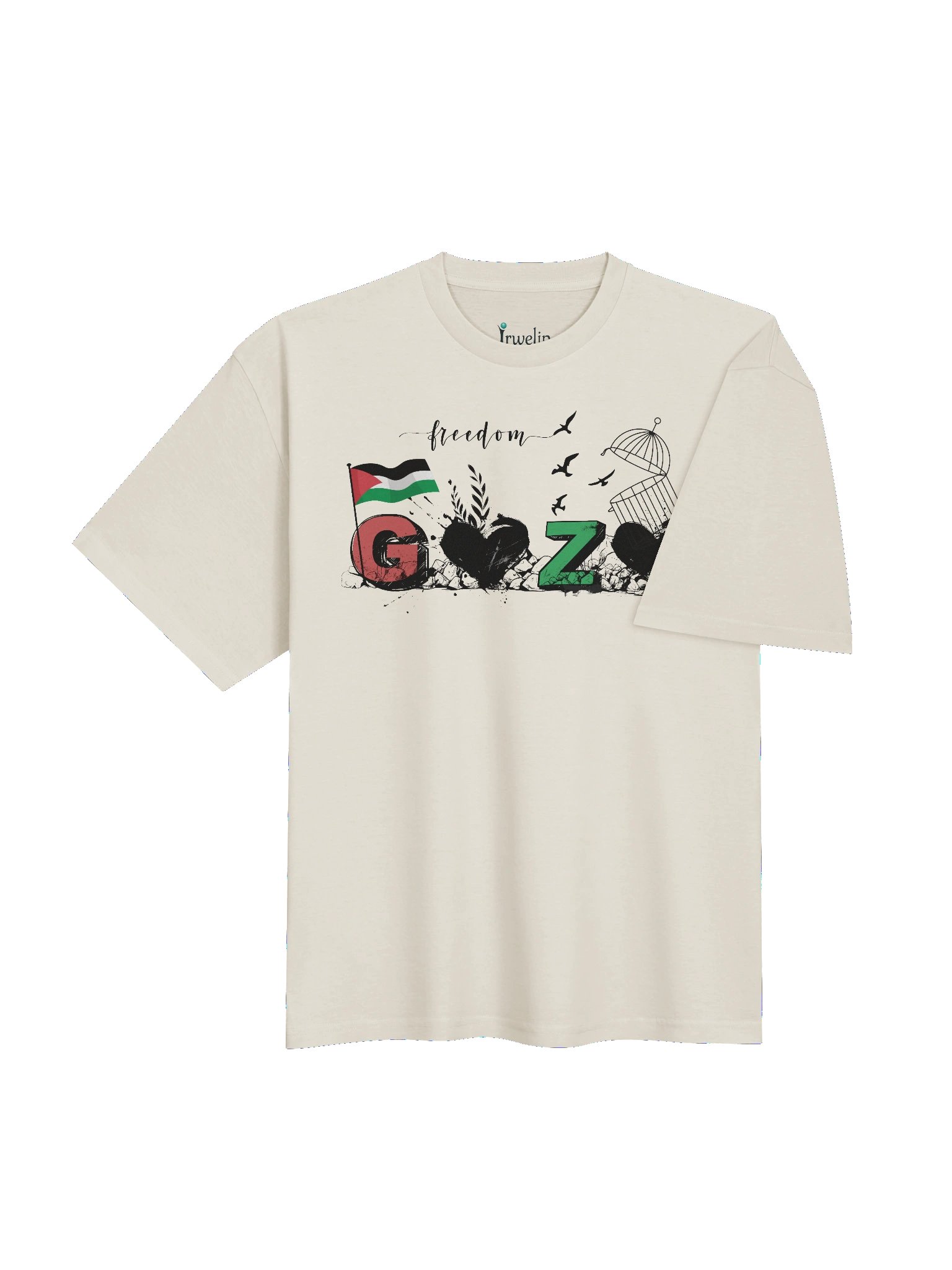 G@Z@ Freedom, premium oversized cotton t-shirt product image (3)