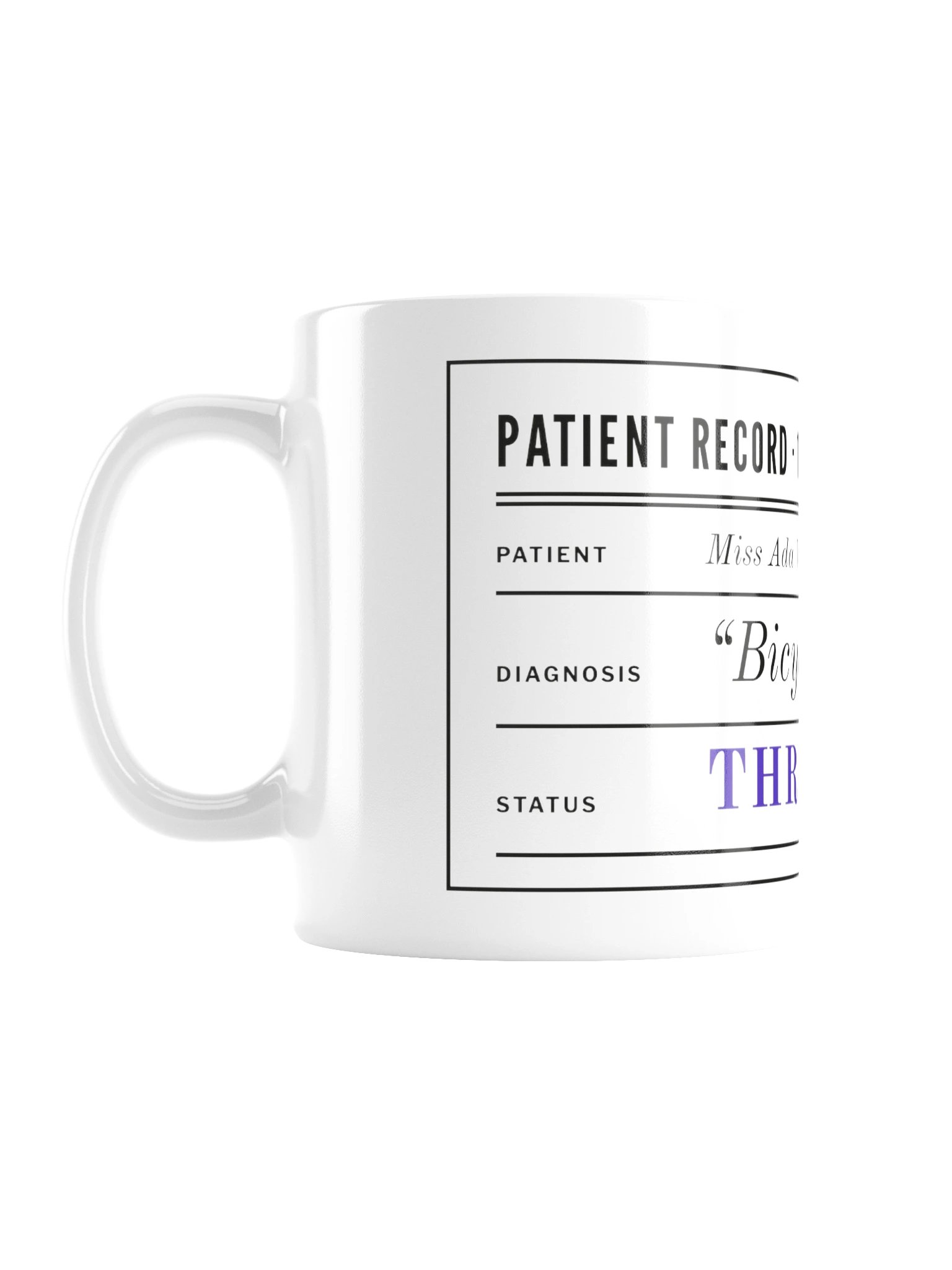 Patient Record Mug product image (1)