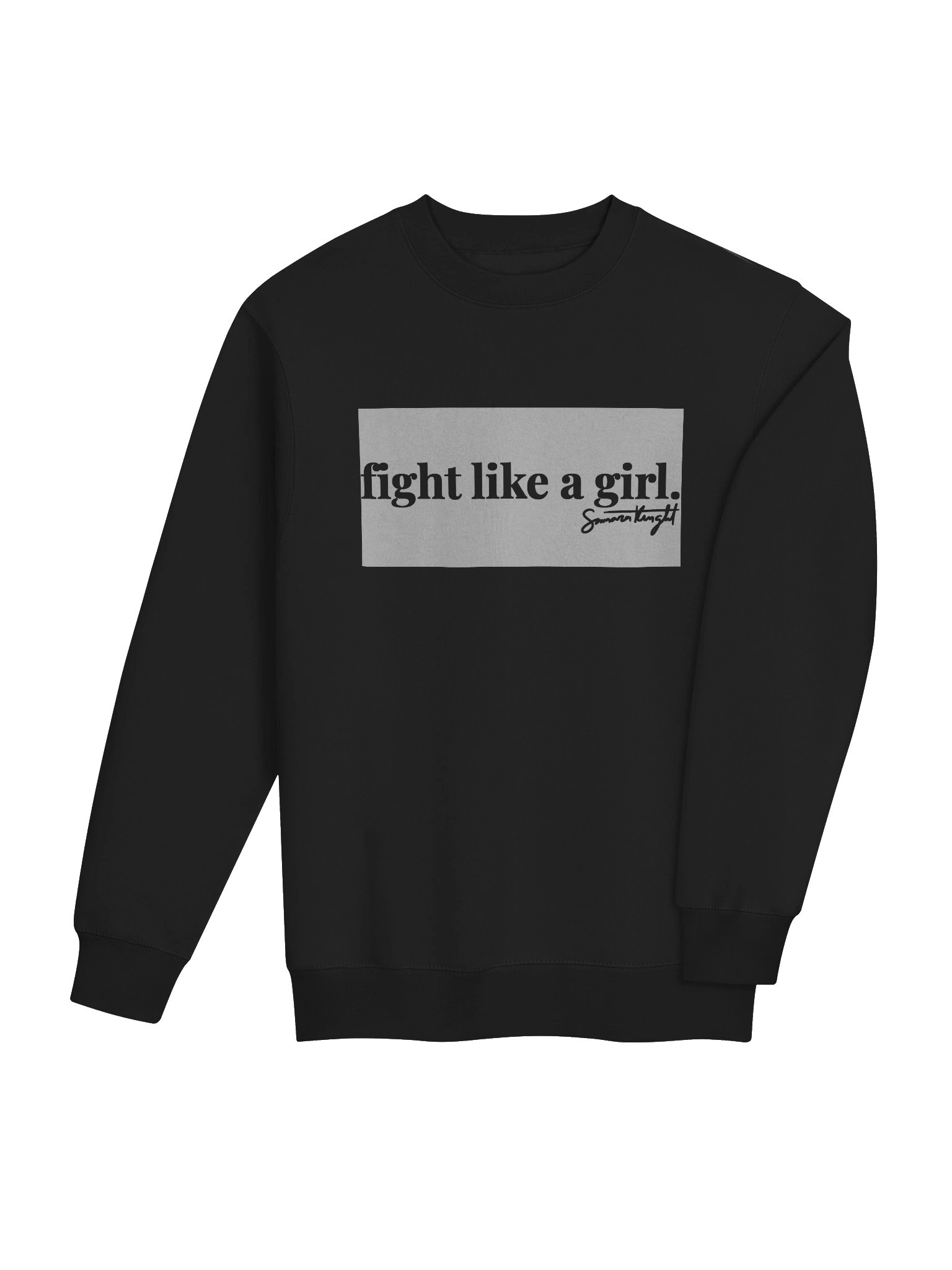 Fight like a girl block sweatshirt product image (4)