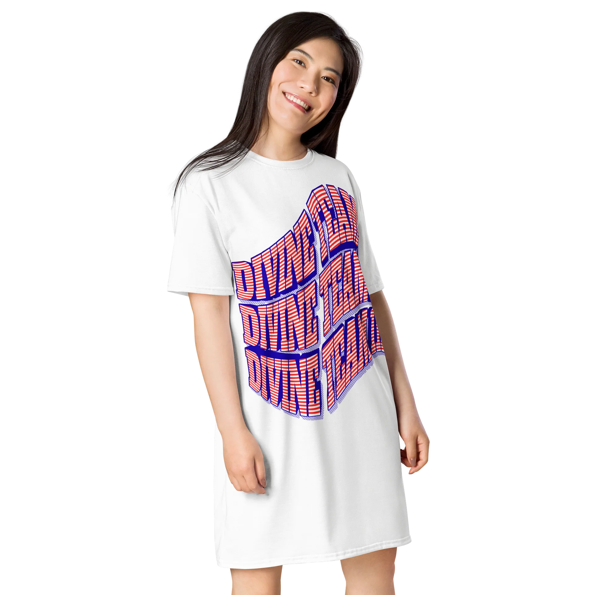 DIVINE TEAM 1122 Graphic T-Shirt Dress product image (3)