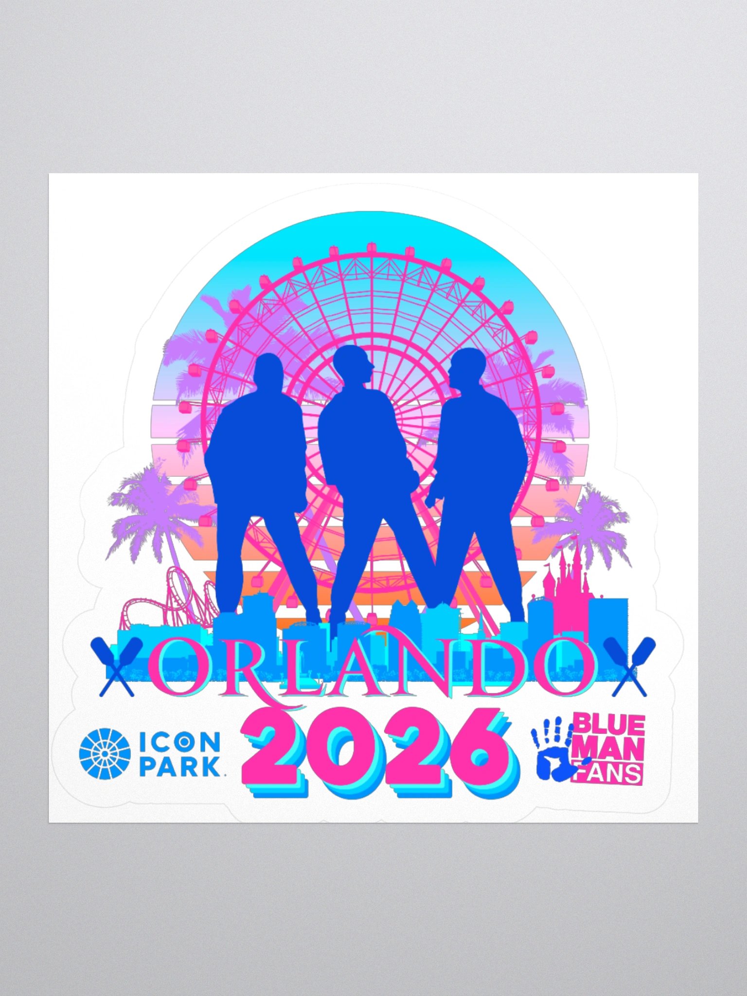 2025 Orlando Fan Meet Logo Kiss Cut Sticker product image (1)