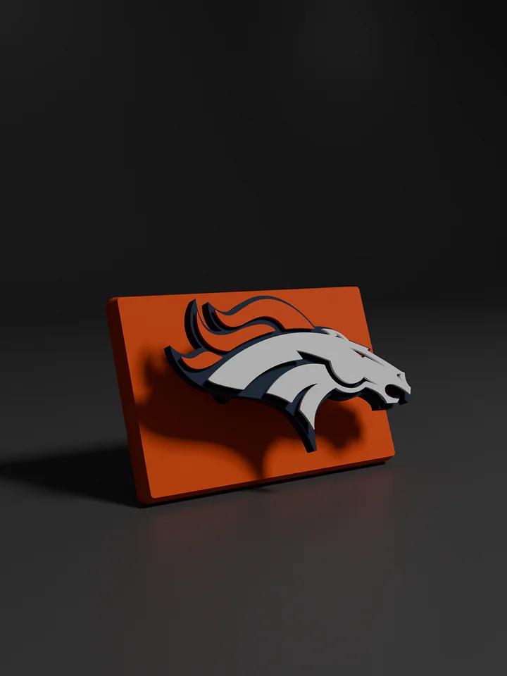 Denver Broncos 3D Printed Floating Logo Sign (Digital File Only) product image (1)