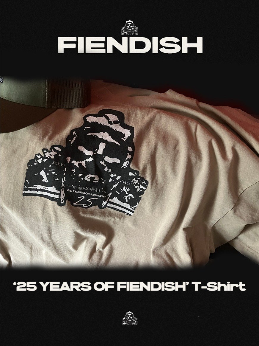FIENDISH '25 YEARS OF FIENDISH' T-Shirt product image (1)