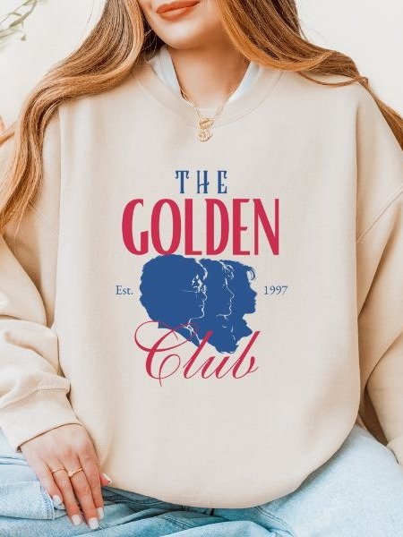 The Golden Club Retro Cozy Minimalist Fall Sweatshirt product image (3)