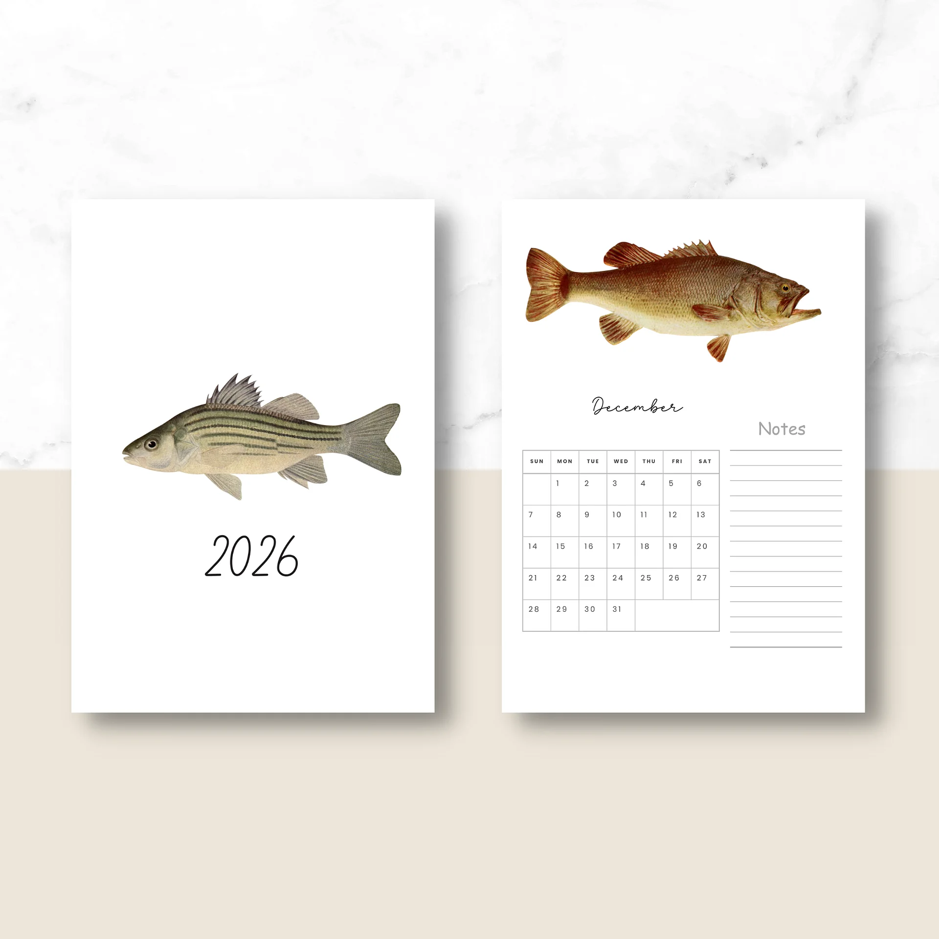 2025- 2026 PDF Calendar: Ocean Life product image (7)