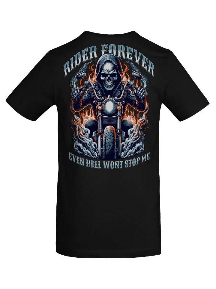 Rider Forever Skeleton Motorcycle - On The Back Tee product image (2)