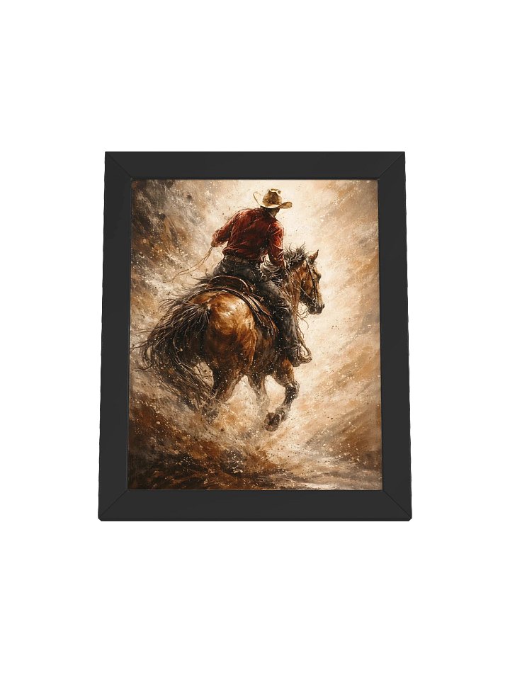 Gallop of Freedom – Impressionistic Cowboy on Horseback product image (1)