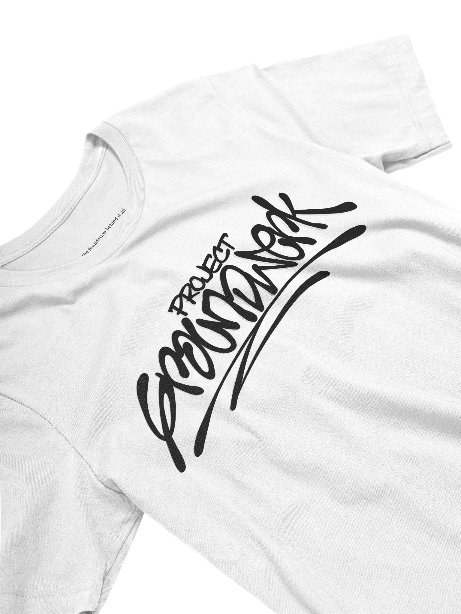 Project Groundwerk Basic Logo Adult Unisex White T-Shirt product image (3)