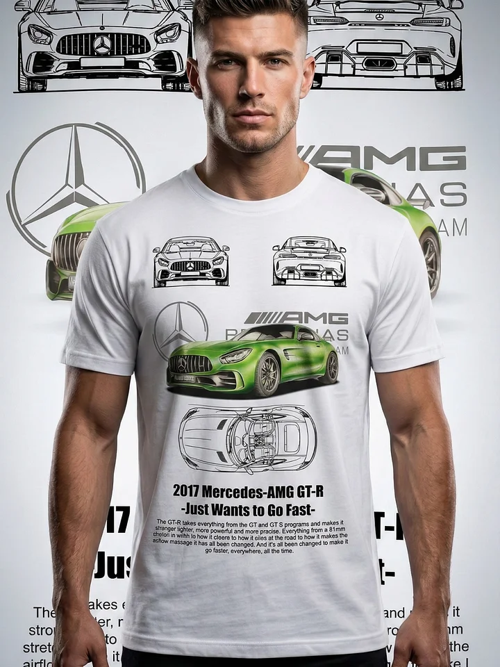Mercedes-AMG GT-R T-Shirt | Beast of the Green Hell Blueprint Graphic Tee | AMG Collector Racing Shirt product image (1)