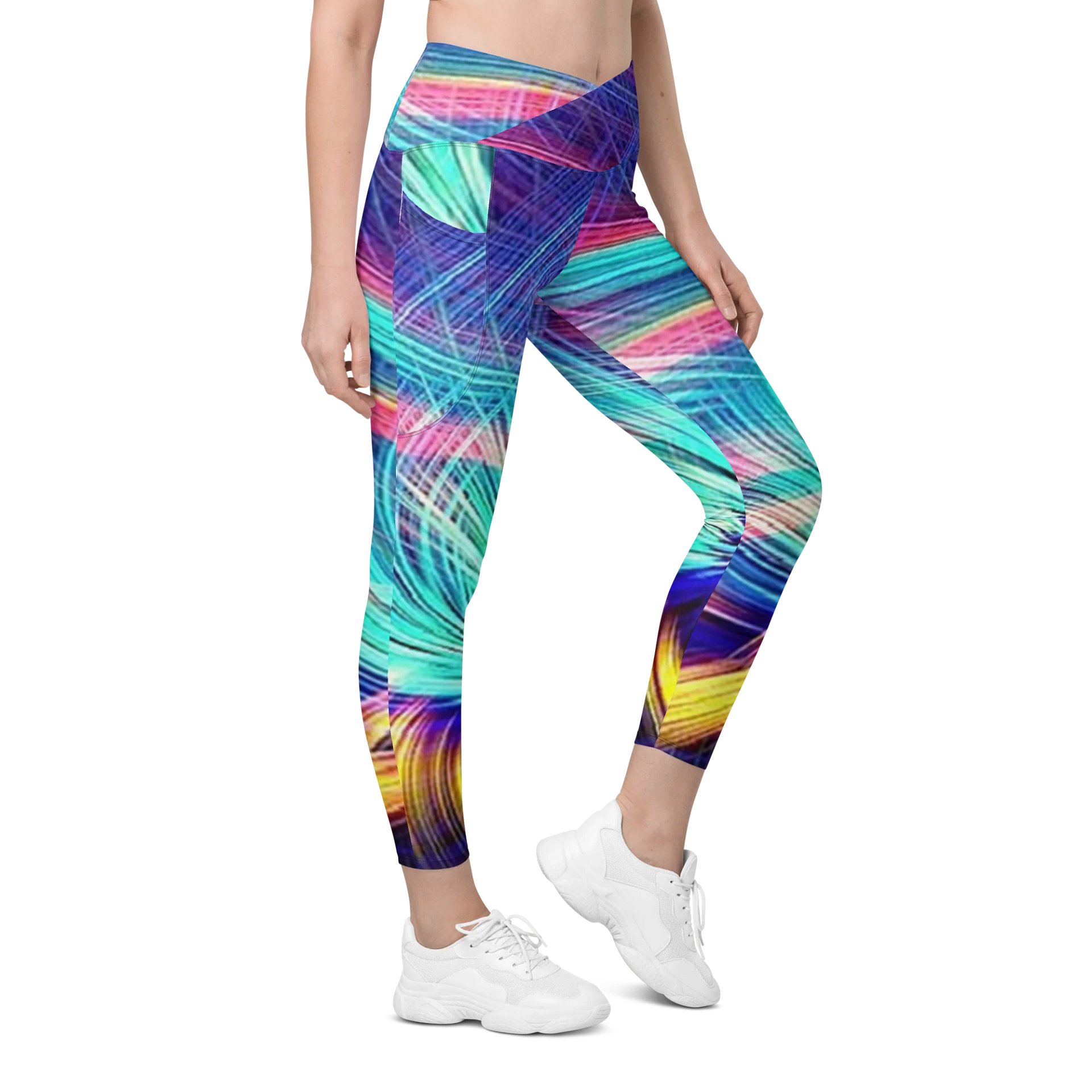 'Spiracles - Deluxe Edition' Sun-Protected Crossover Leggings with Pockets product image (5)