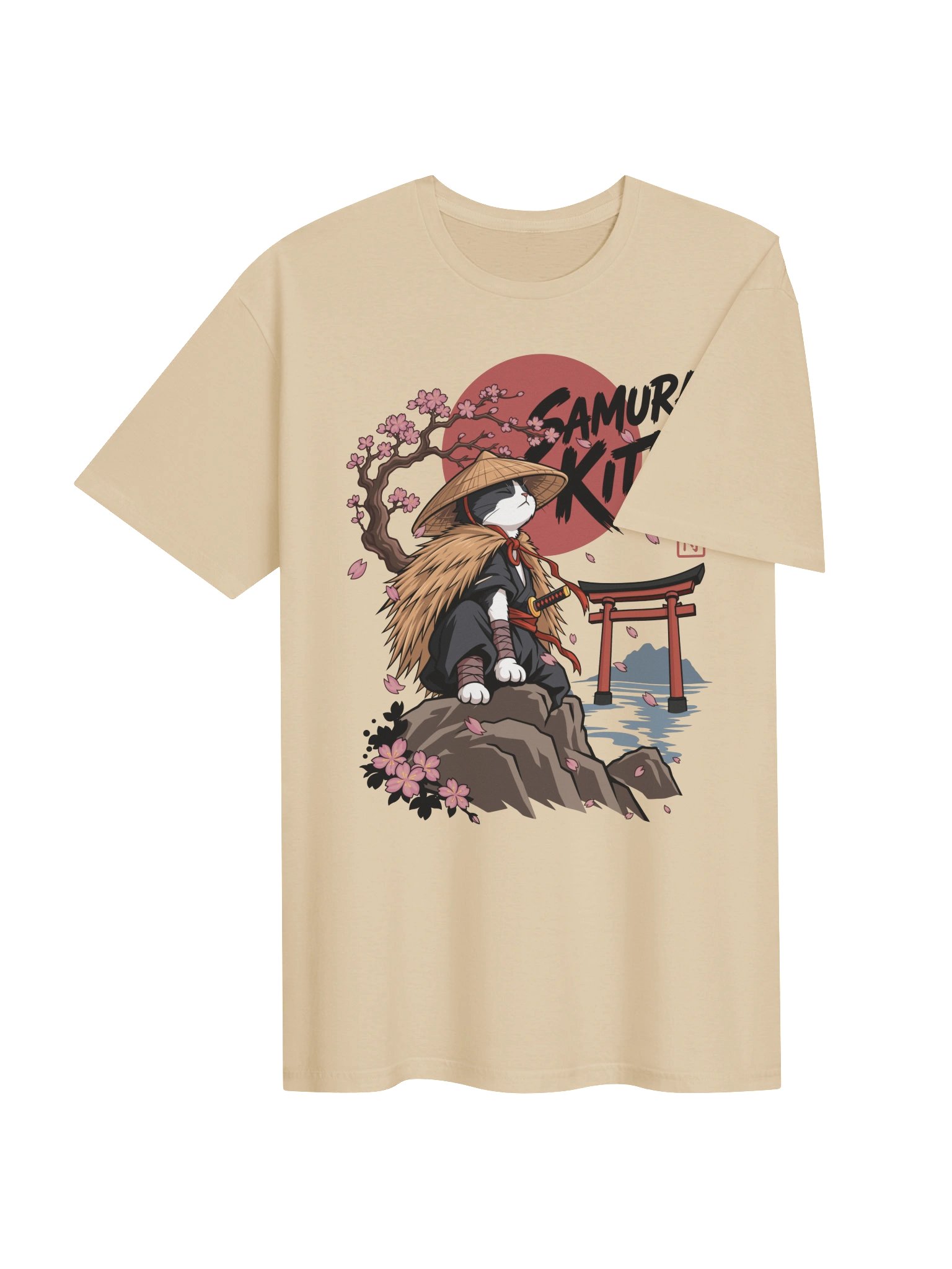 Samurai Kitty Tuxedo Cat Shirt product image (15)