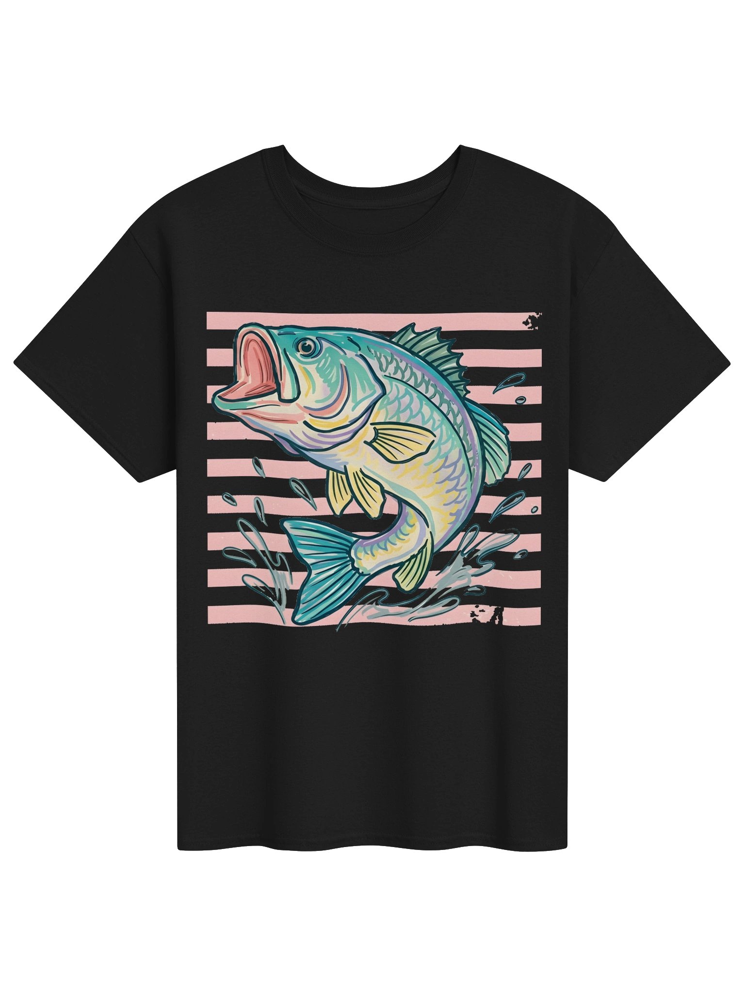 Colorful Jumping Fish Graphic Tee product image (1)