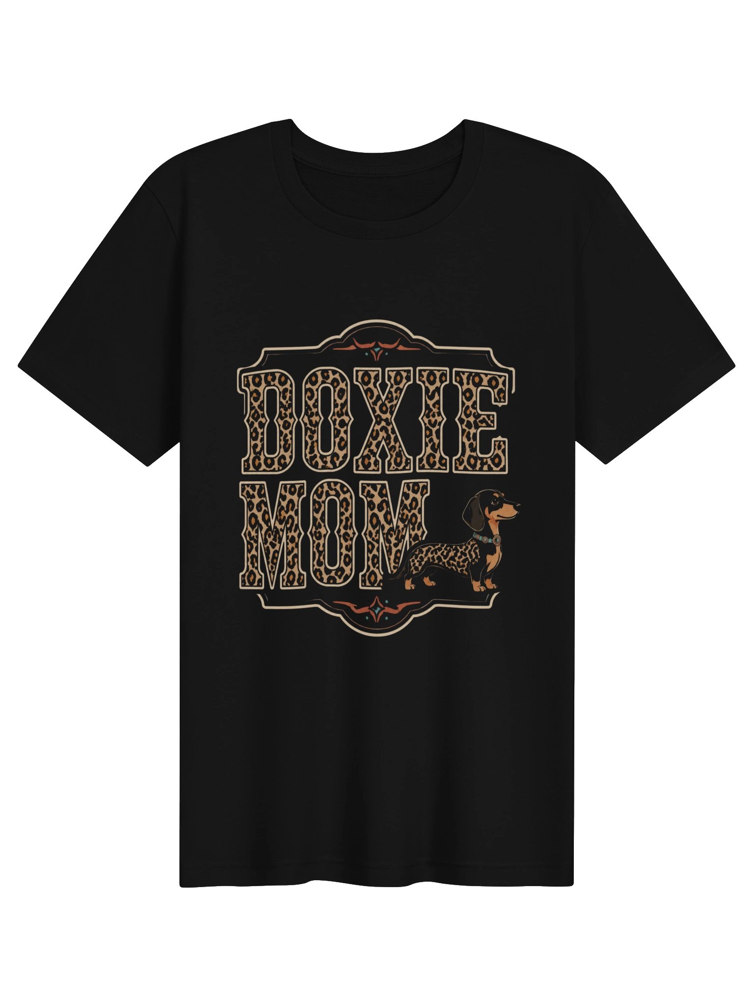 Leopard Print Doxie Mom T-Shirt product image (2)