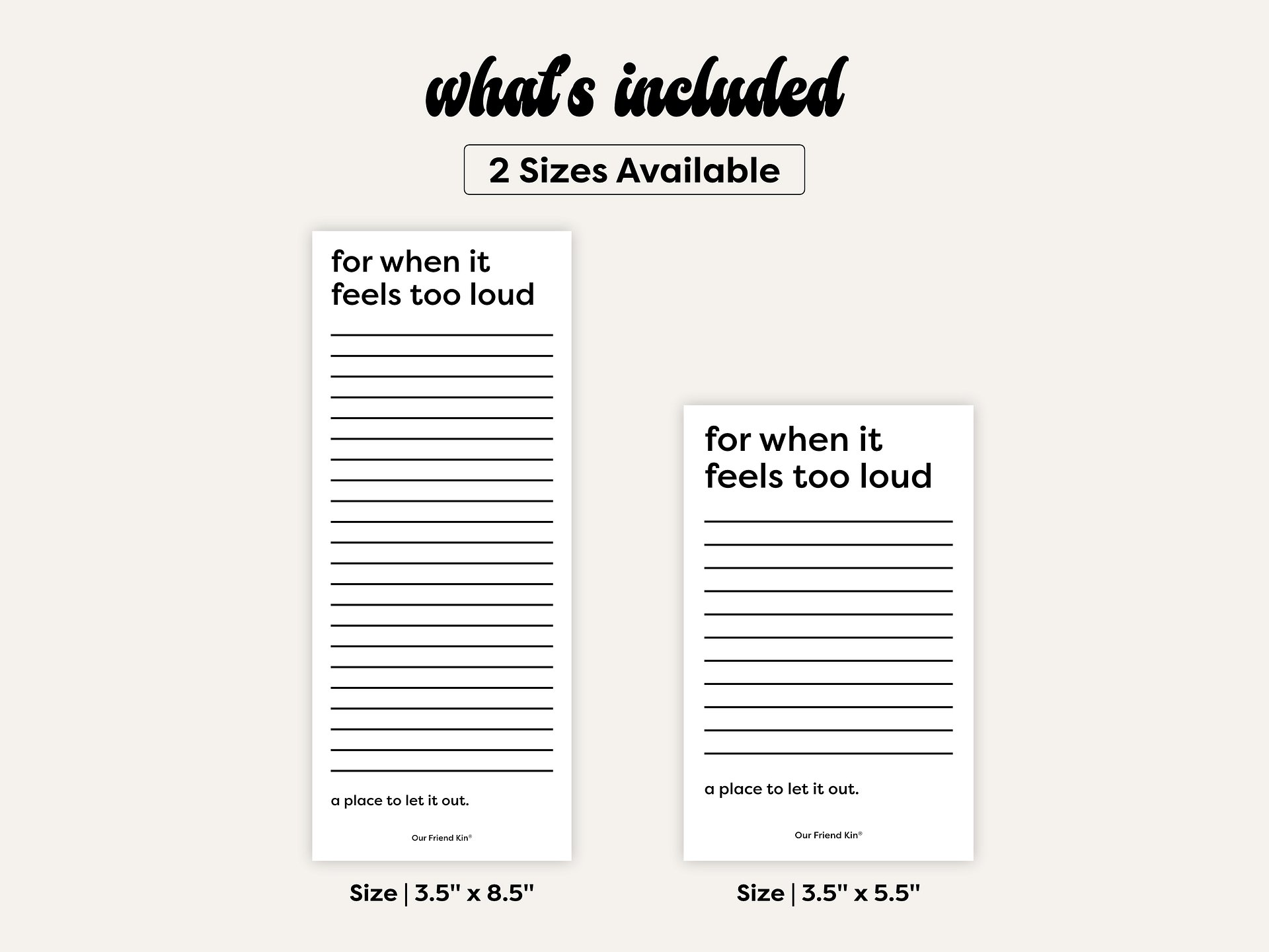 For When It's Too Loud | Brain Dump Notepad Printable | Digital Download product image (3)