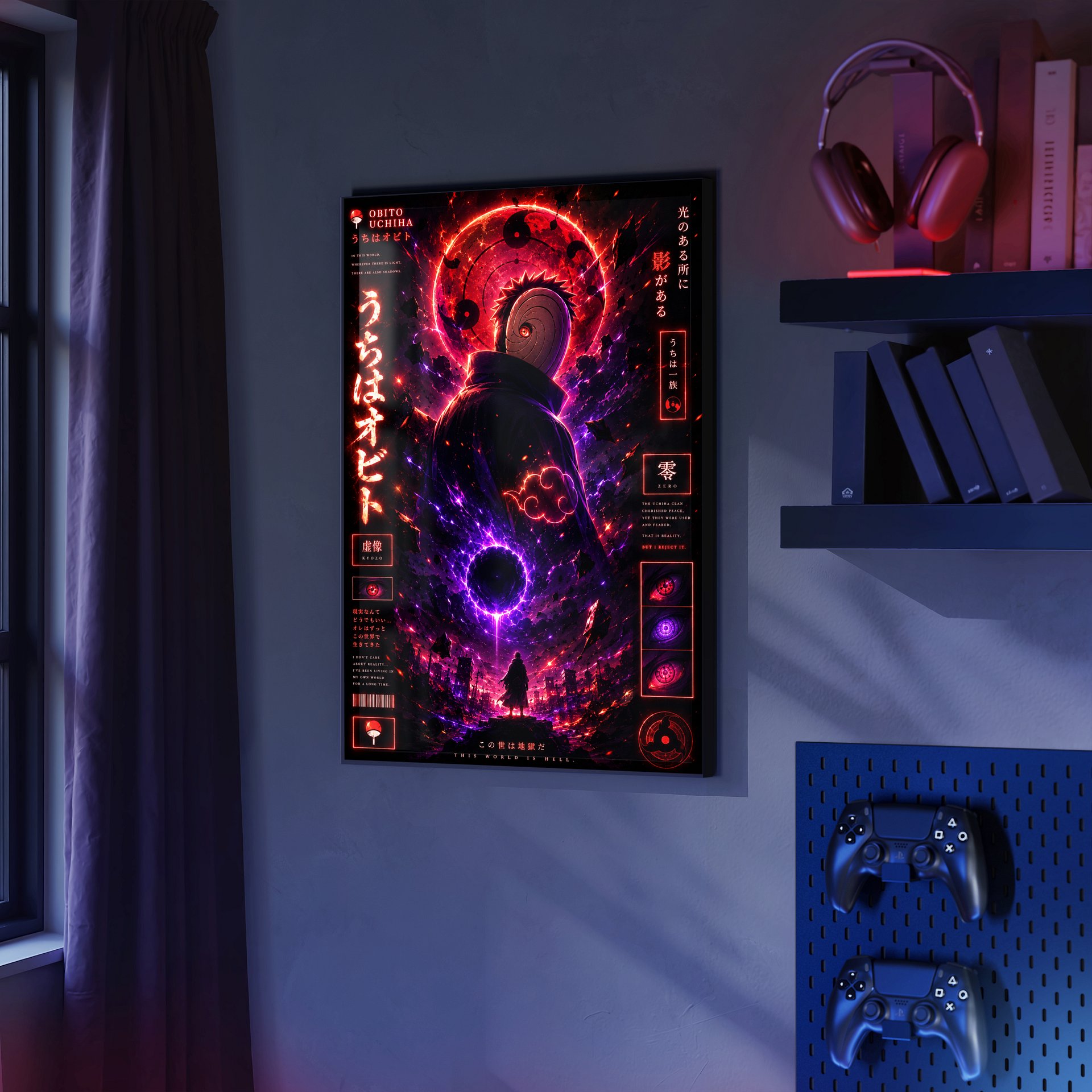 Obito Uchiha - The Masked Man | Sharingan Anime Gaming Wall Poster product image (2)