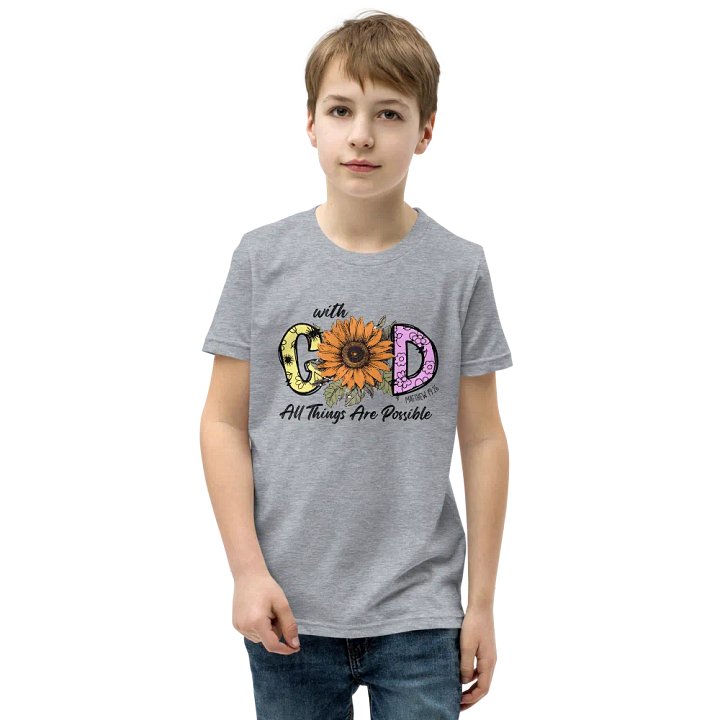 Radiant Faith: 'With GOD' Youth T-Shirt product image (2)