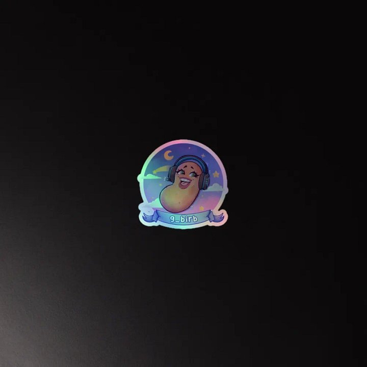 holographic logo sticker product image (2)