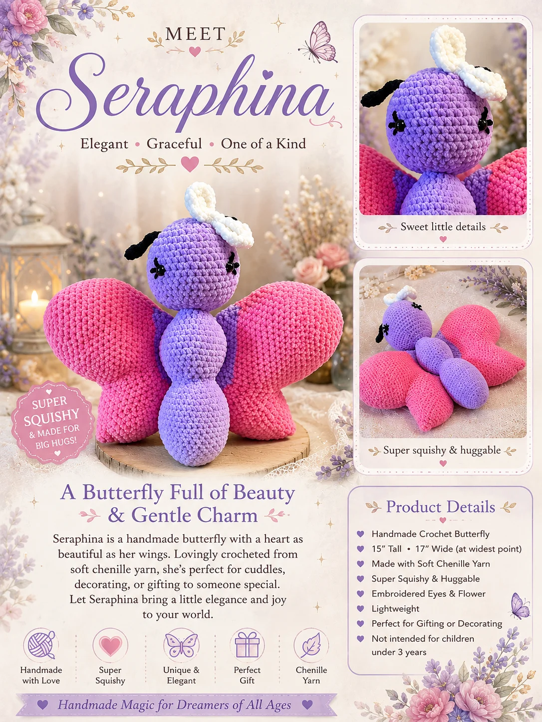 Seraphina — Handmade Crochet Butterfly product image (1)