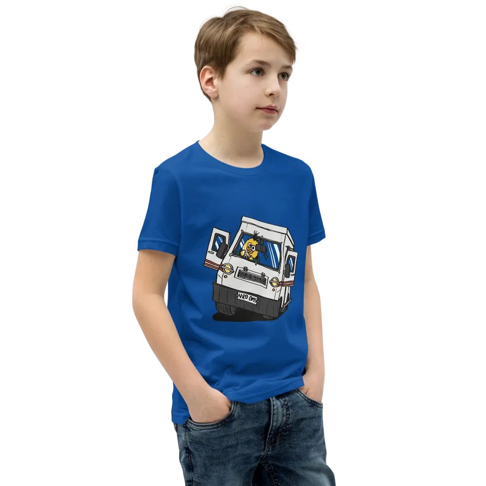 Wheelie Yellow Driving Youth T (front print!) product image (1)