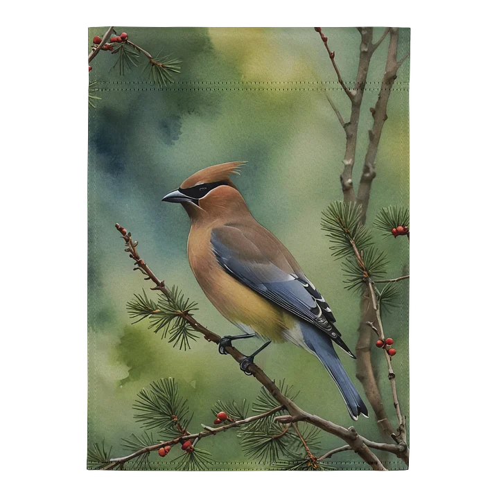 Cedar Waxwing Garden Flag product image (2)
