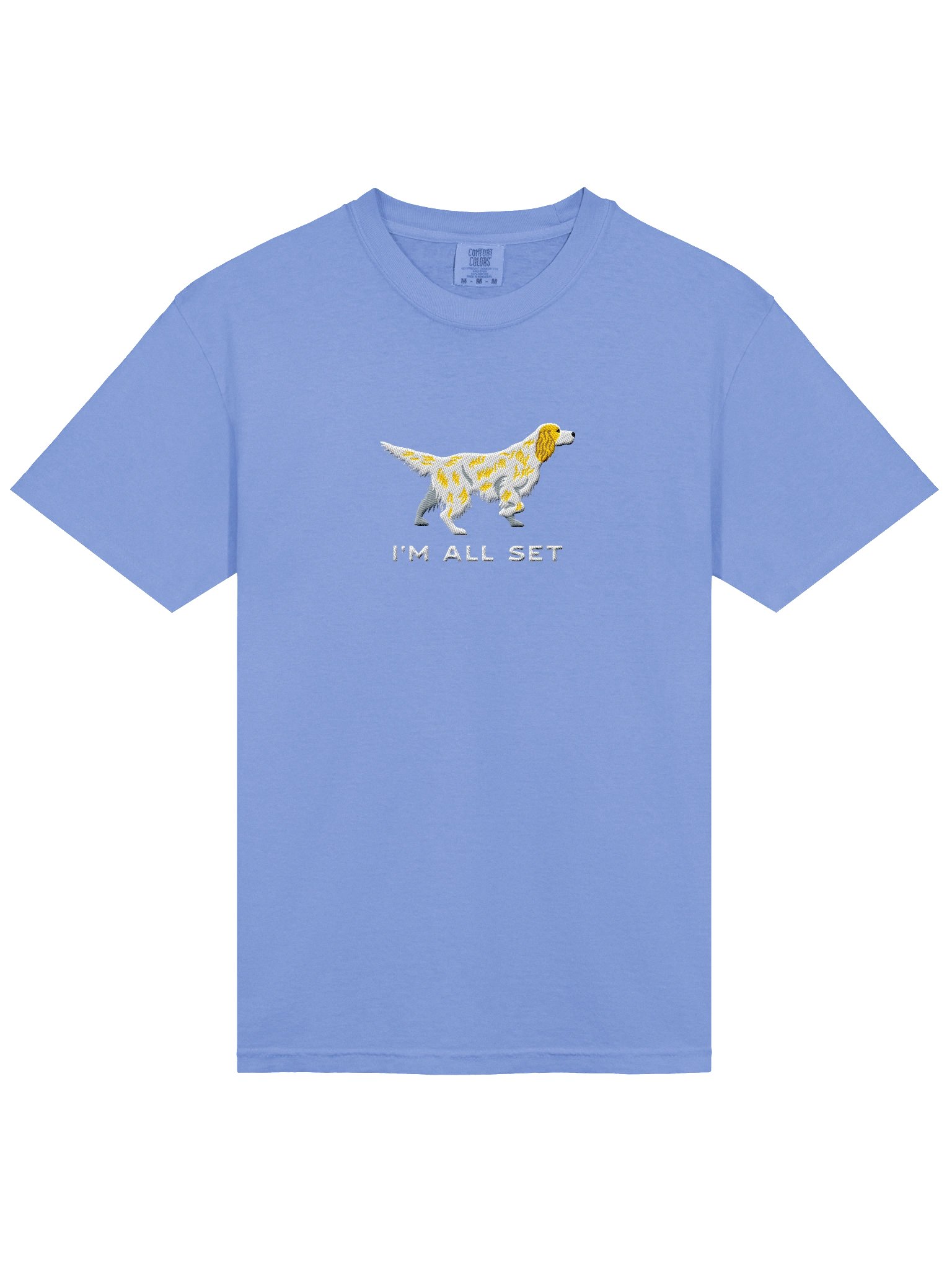I'm All Set T-Shirt(Embroidered) of an English Setter(Lemon Belton) product image (6)