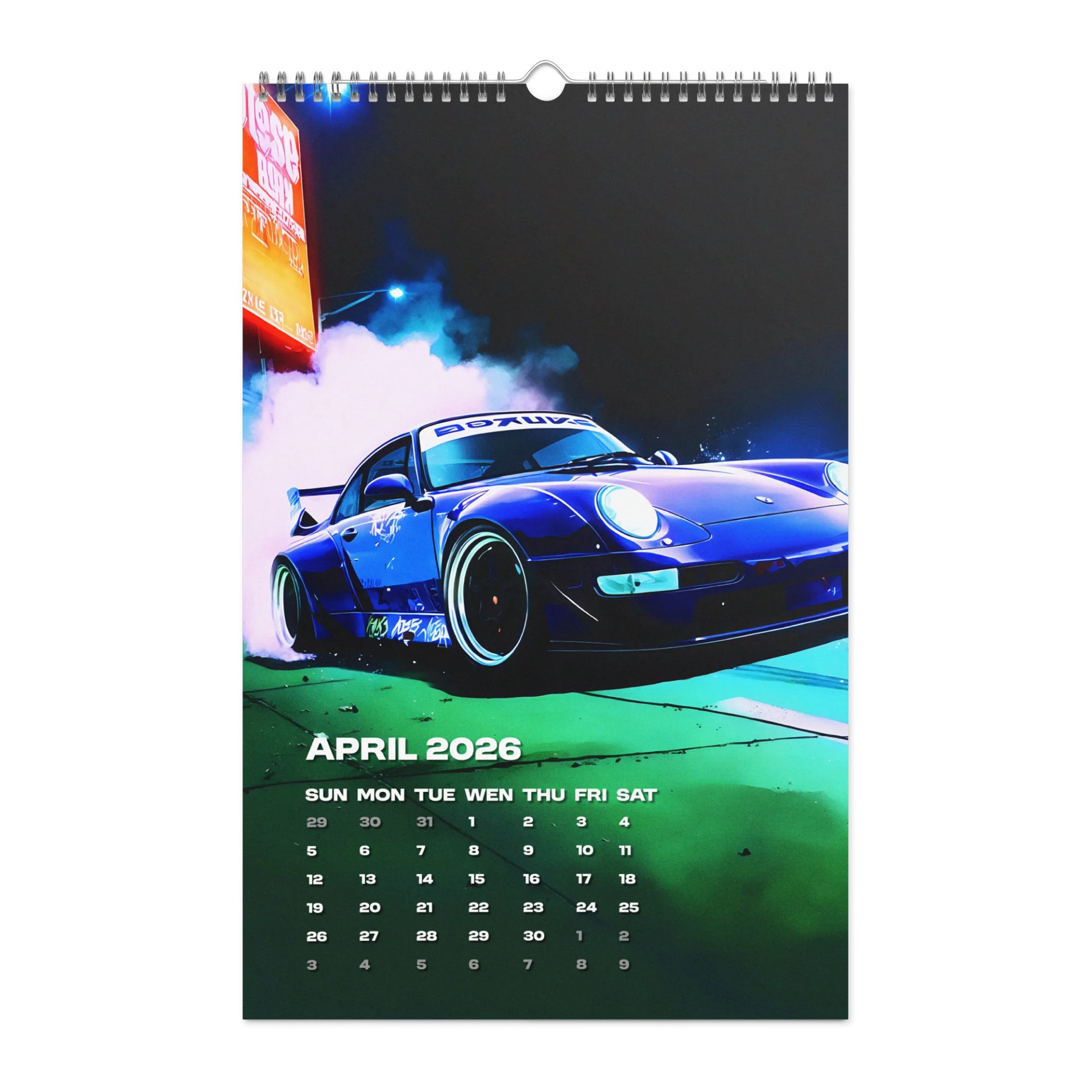 NEON DRIFT - 2026 Car Calendar product image (3)