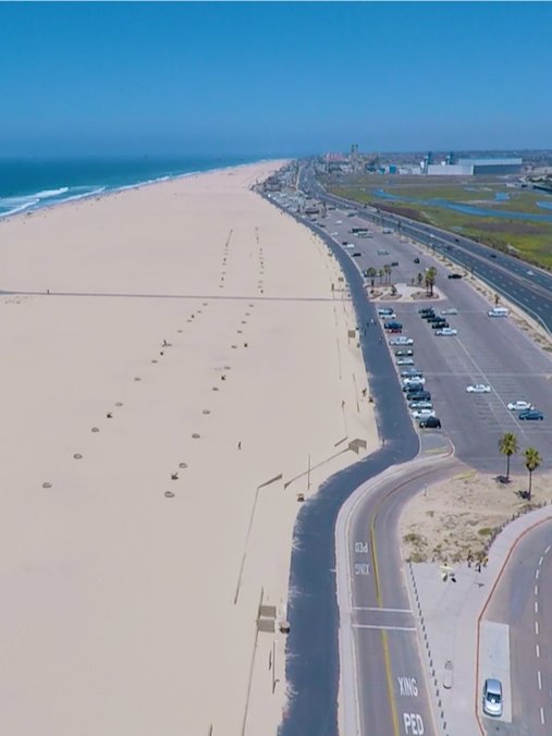 Huntington Beach Bike Path Drone (Purchase for personal/professional release) product image (1)