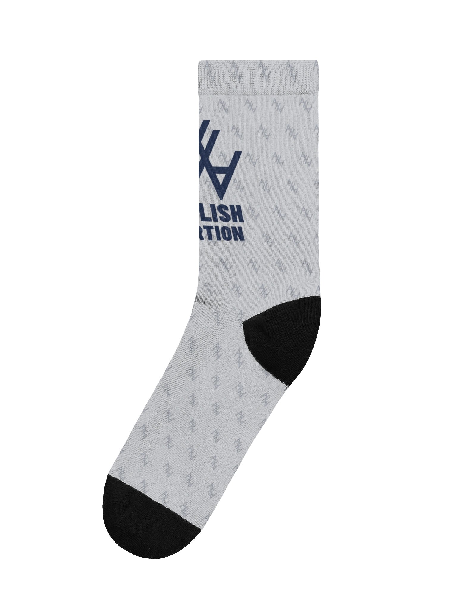 Abolish Abortion Crew Socks - Heather Grey & Navy product image (1)