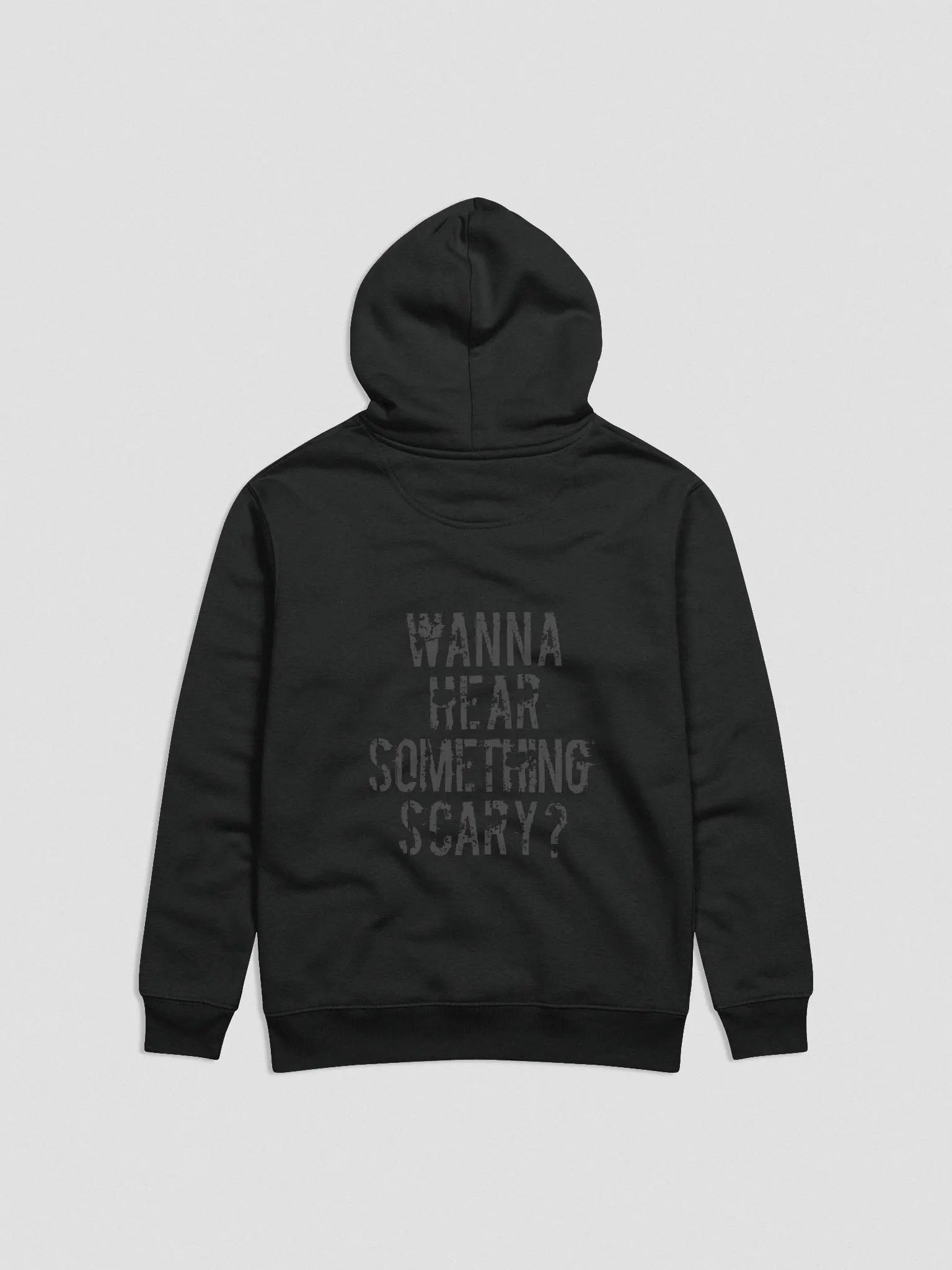Something Scary Hoodie: Black on Black ECO product image (2)