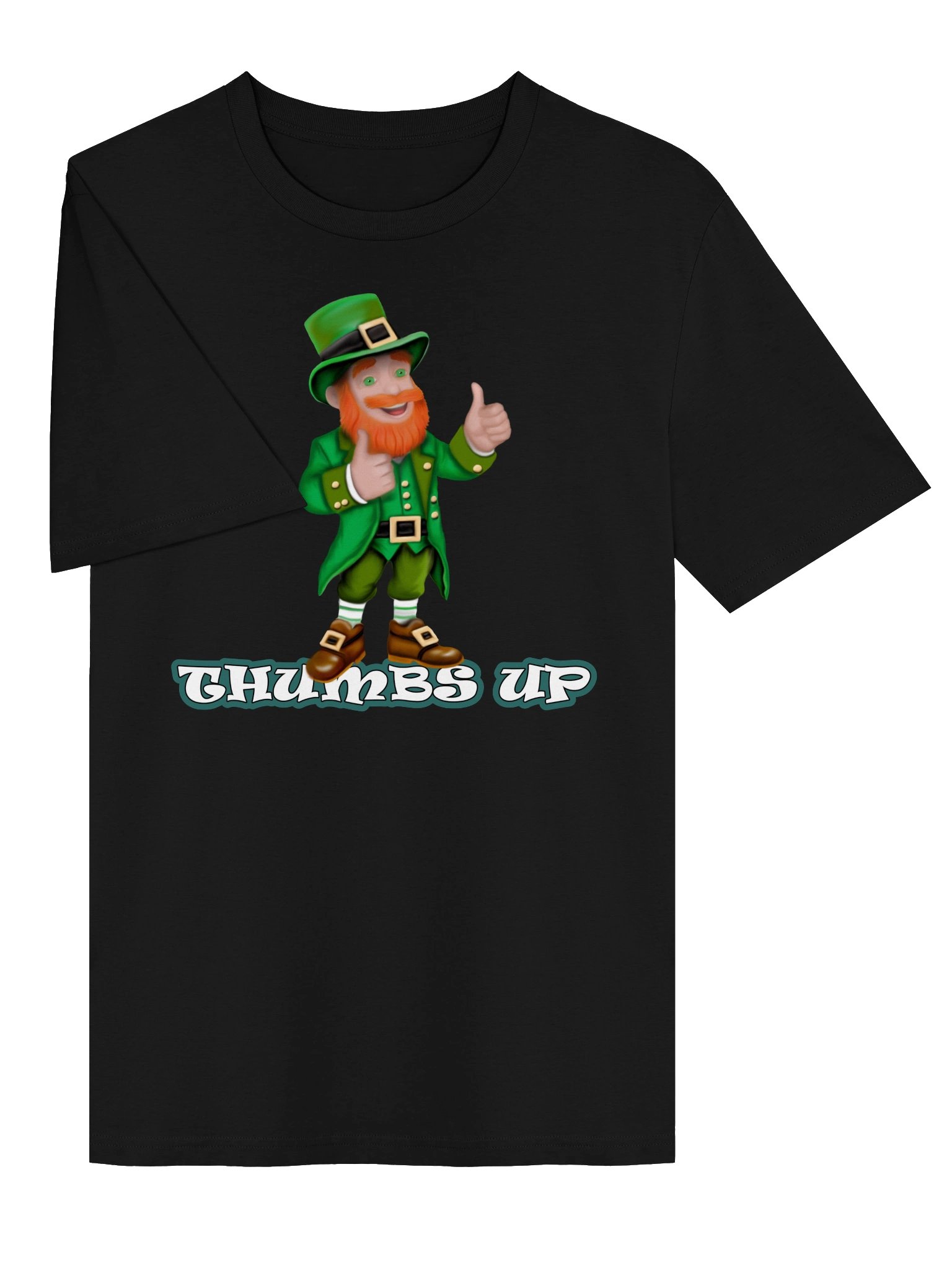 Leprechaun "THUMBS UP" T-Shirt. Unisex Stanley/Stella Organic Ribbed Neck T-Shirt product image (2)