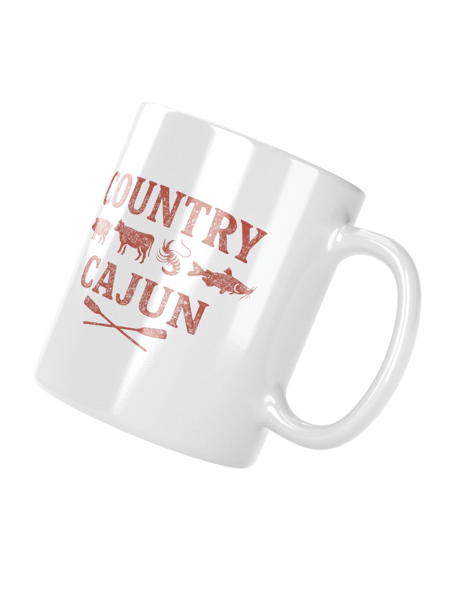 Country Cajun Logo White Glossy Mug product image (10)