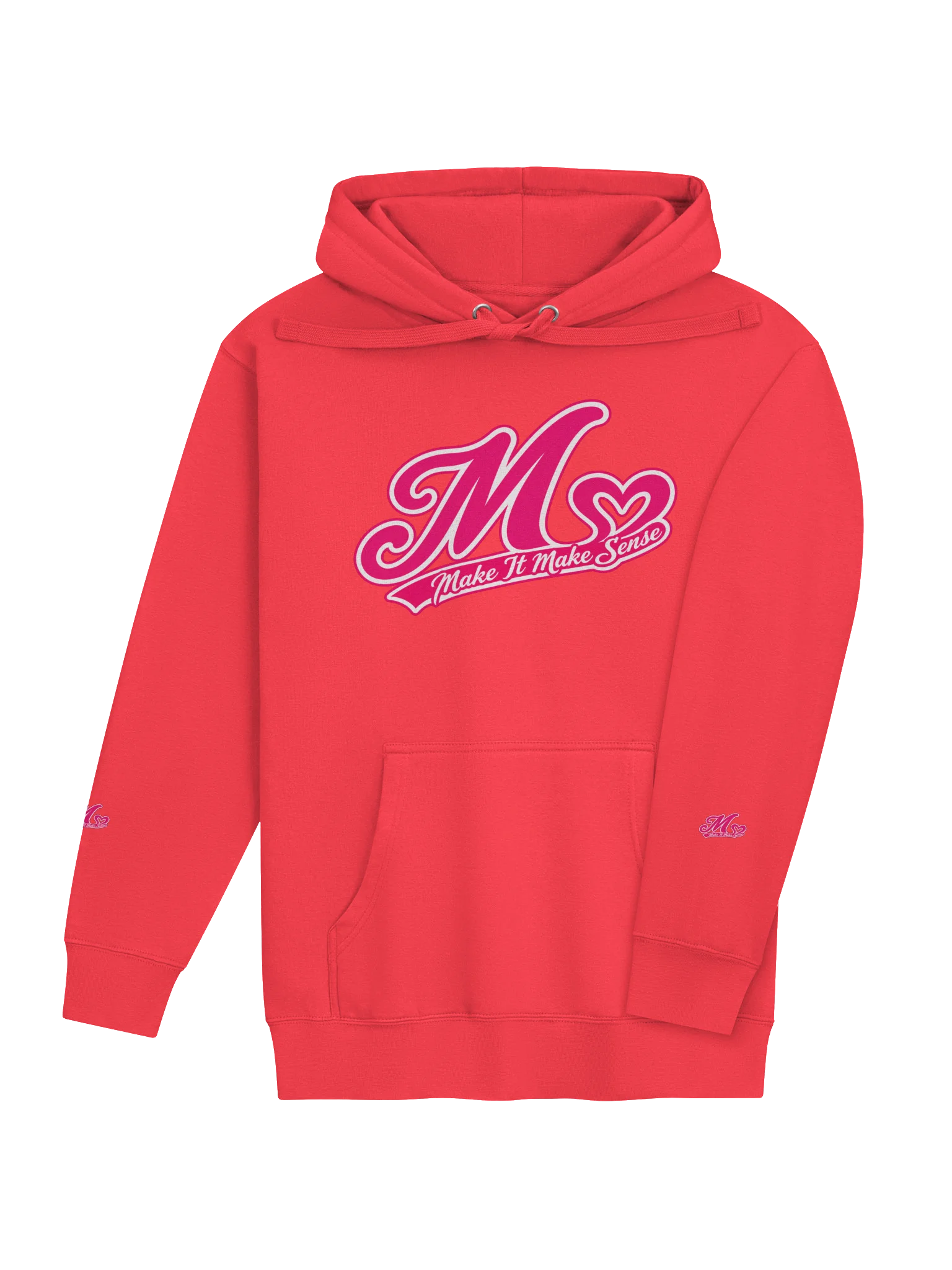 Make It Make Sense Pink Heart Logo Hoodie product image (8)