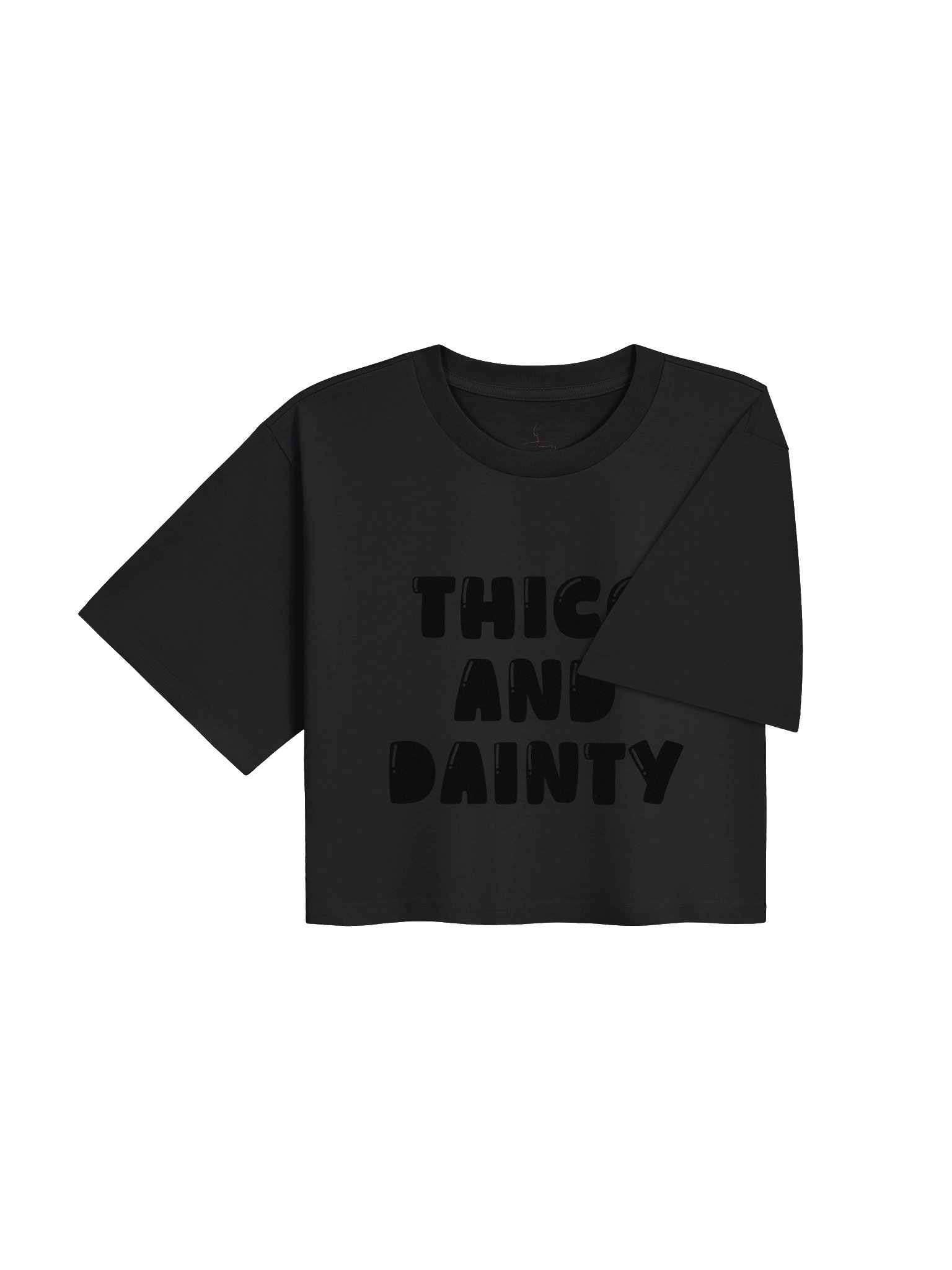 Thicc & Dainty Cropped Tee (black) product image (19)