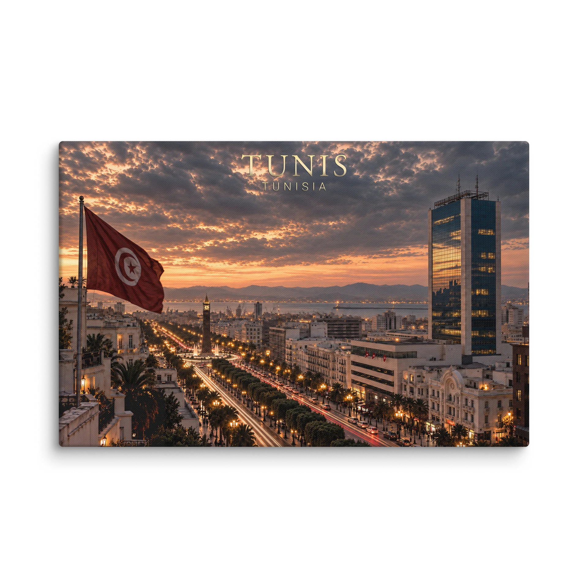 Tunis Skyline Sunset Canvas product image (1)