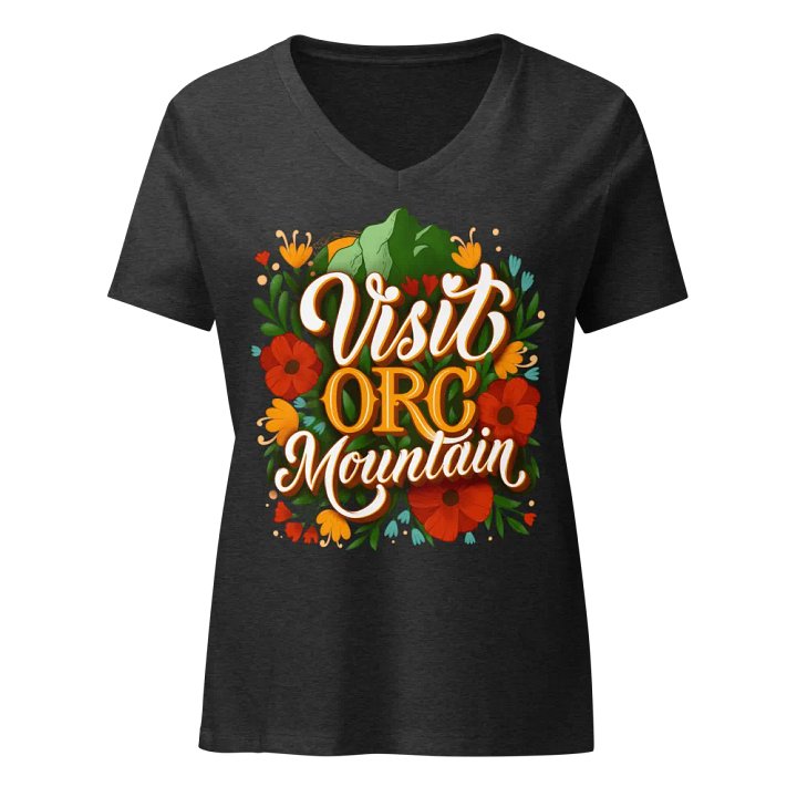 "Visit Orc Mountain" Women's V-neck T-shirt product image (1)