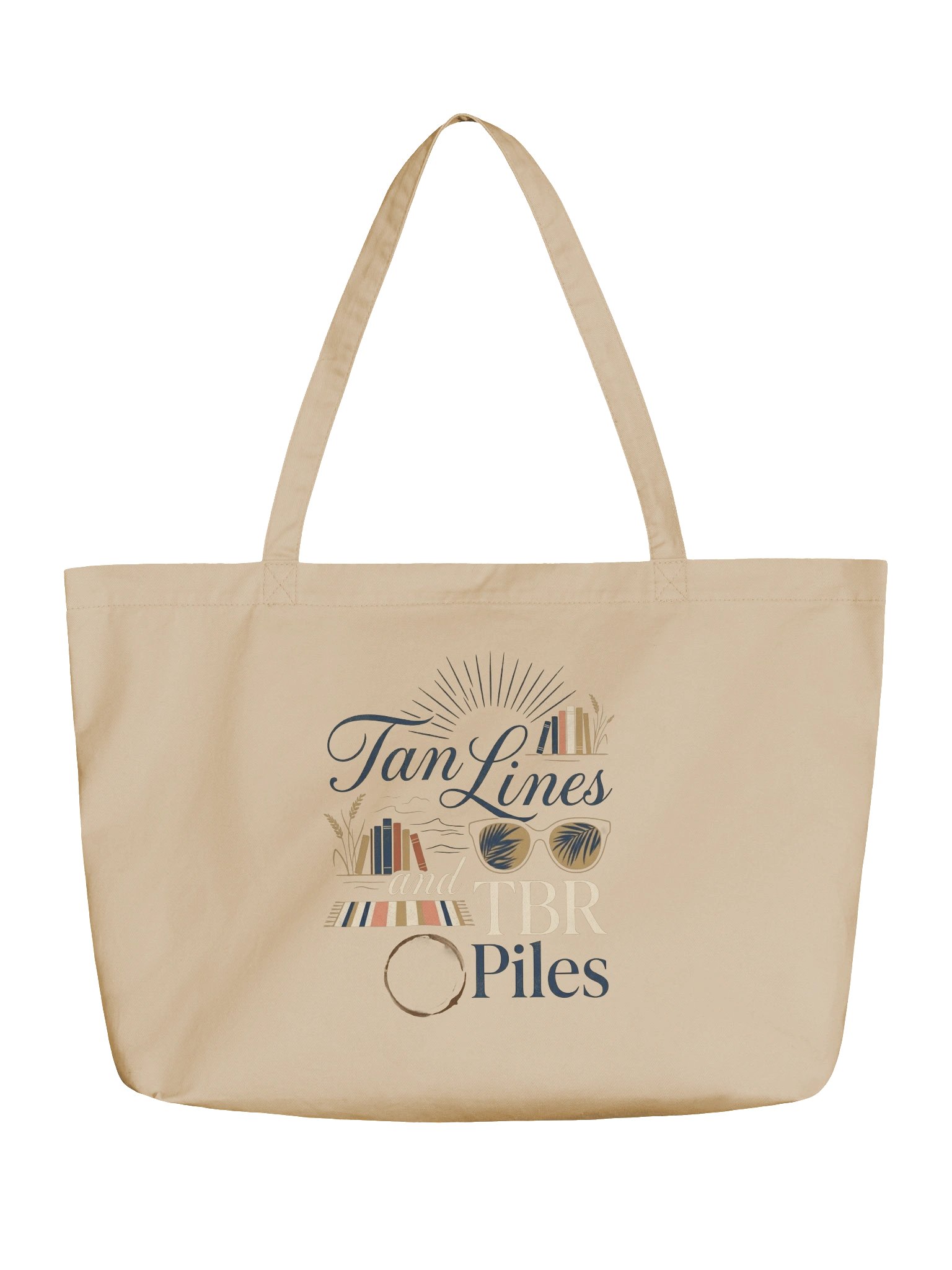 Tan Lines and TBR Piles Summer Beach Reader tote bag for Book Lovers product image (1)