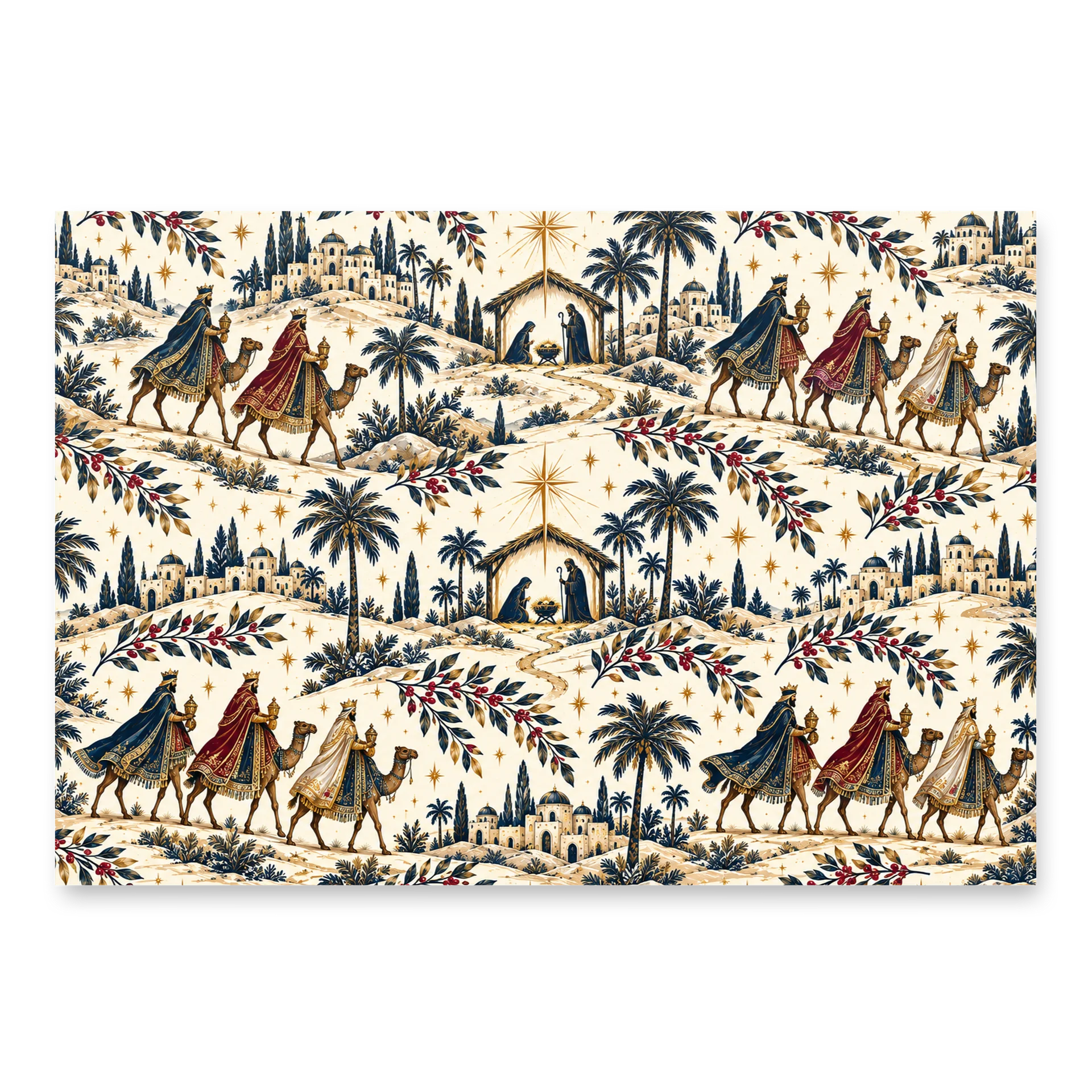 Elegant Nativity Christmas Wrapping Paper Collection | Christian Christmas Gift Wrap | Vintage Holy Night & Bethlehem Designs product image (6)