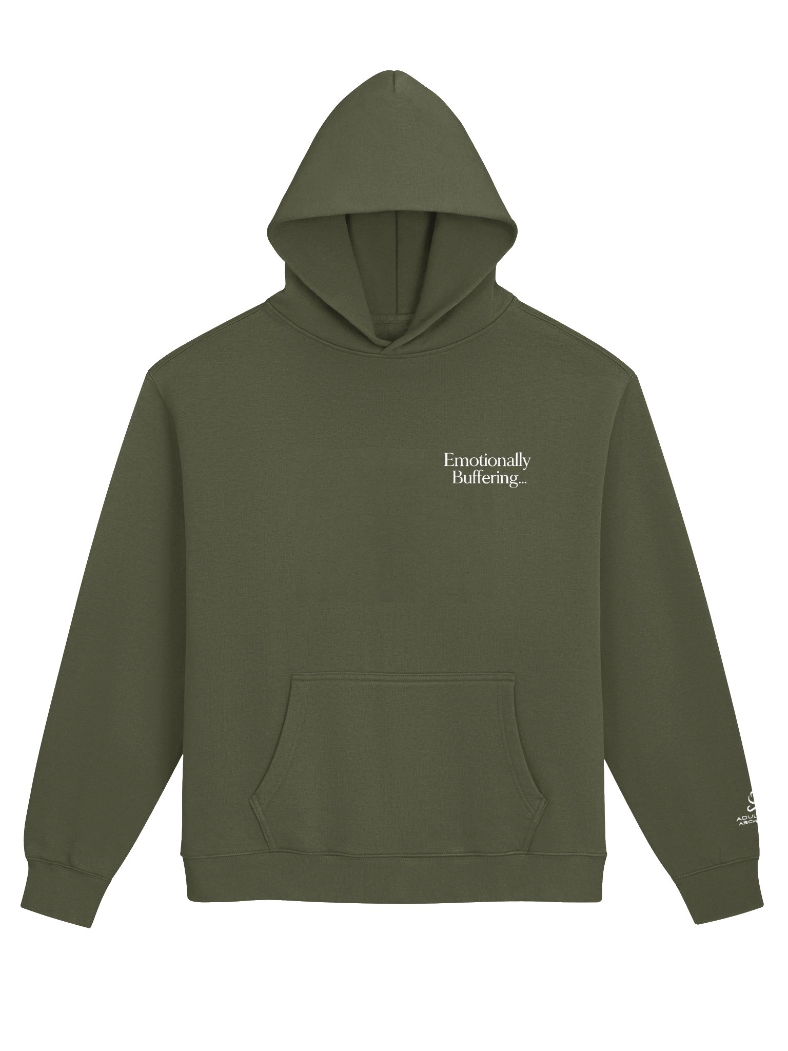 “Emotionally Buffering...” — Unisex Premium Relaxed Hoodie product image (2)