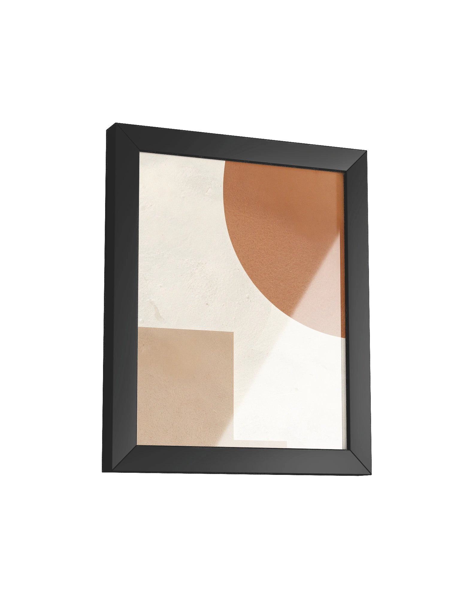 Organic modern abstract wall art, warm beige and cream palette, minimalist geometric composition, sophisticated aesthetic, calming luxury design product image (23)