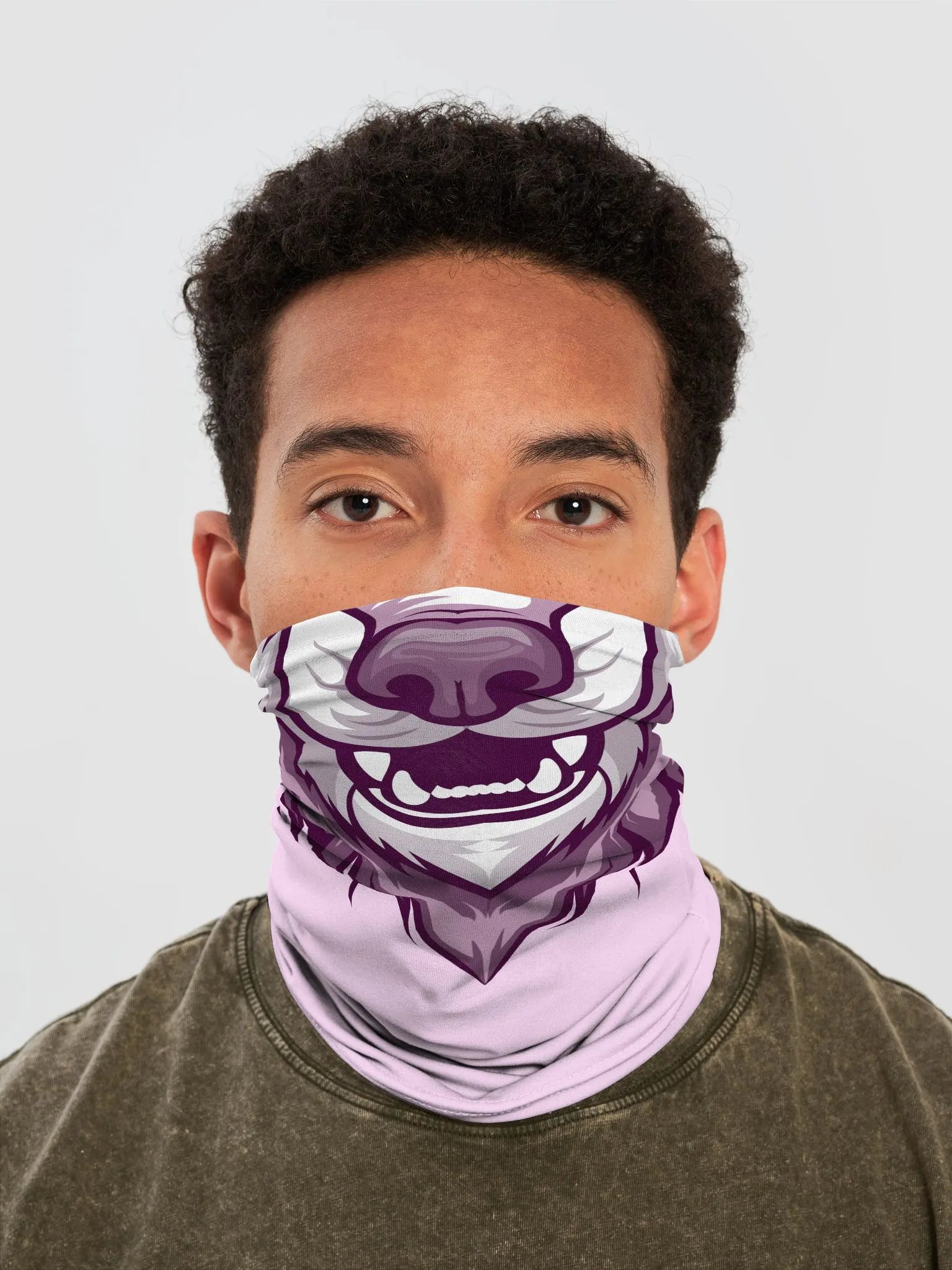 Pink Wolf Face Mask product image (1)