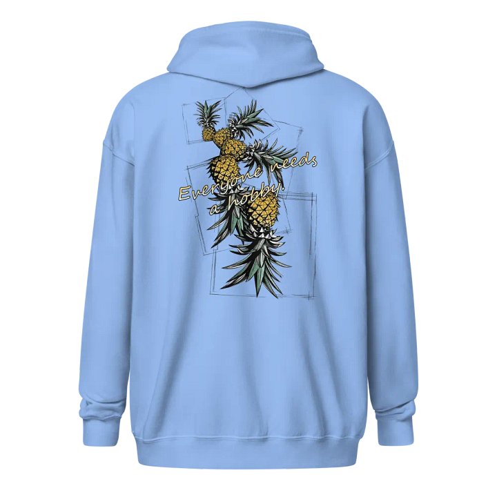 Everyone Needs a Hobby Pineapple Flipping back print zip up Hoodie product image (7)