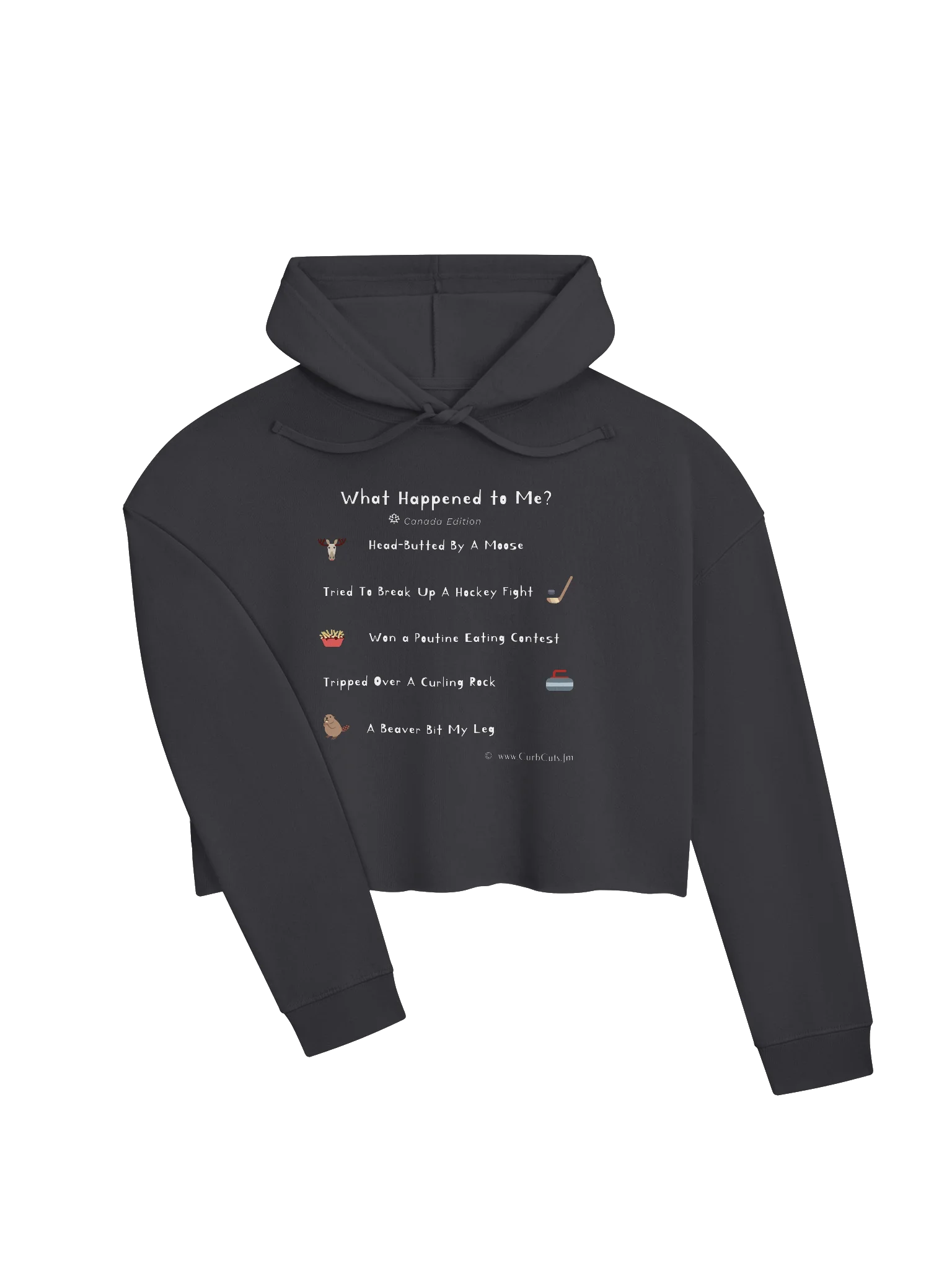 New! WHAT HAPPENED TO ME ? (Canada Edition): Lightweight Cropped Hoodie product image (3)