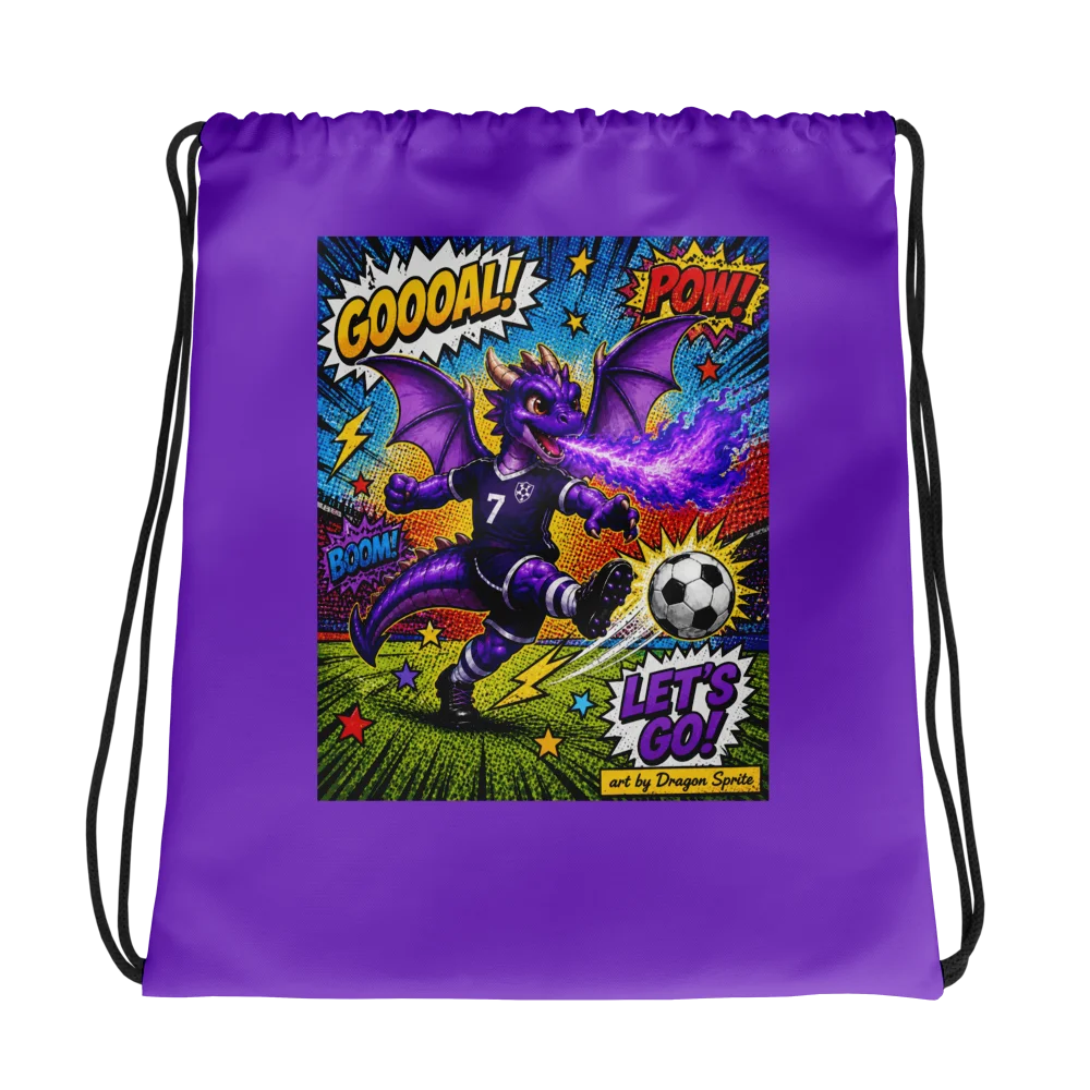 Dragon Sprite's Soccer Dragon Drawstring Backpack product image (1)